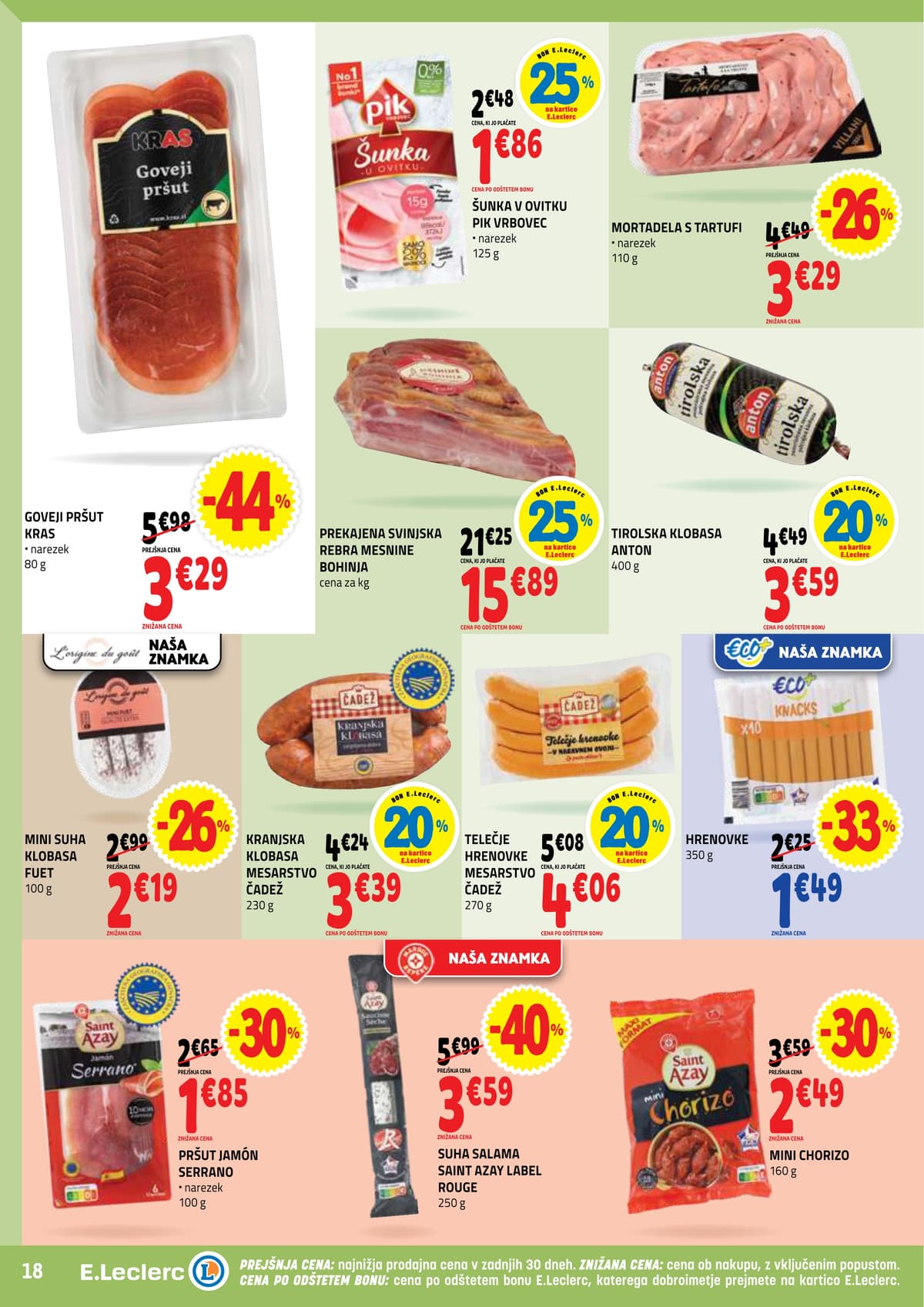 Stran 18. E.Leclerc kataloga - Akcijska Ponudba
