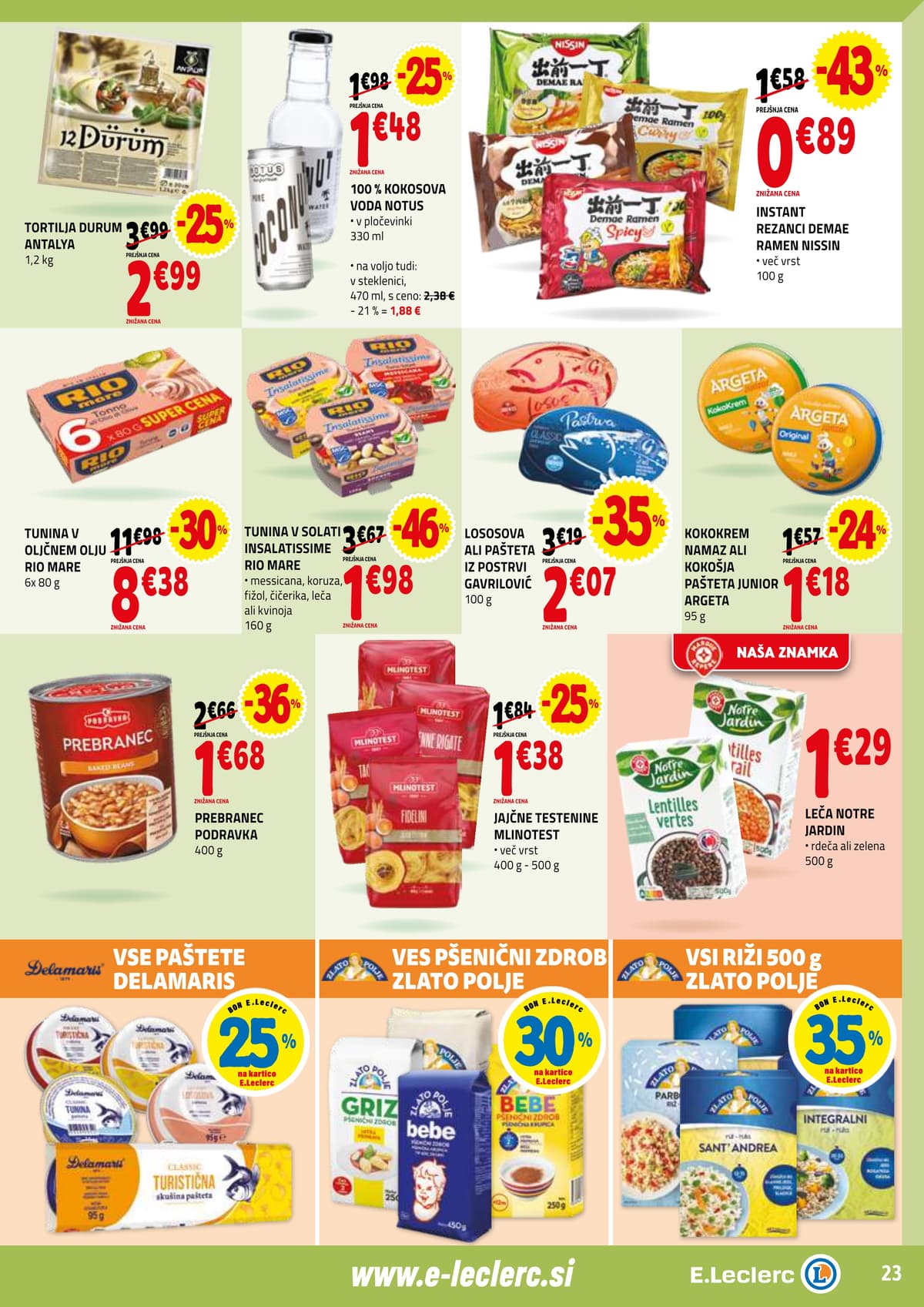 Stran 23. E.Leclerc kataloga - Akcijska Ponudba