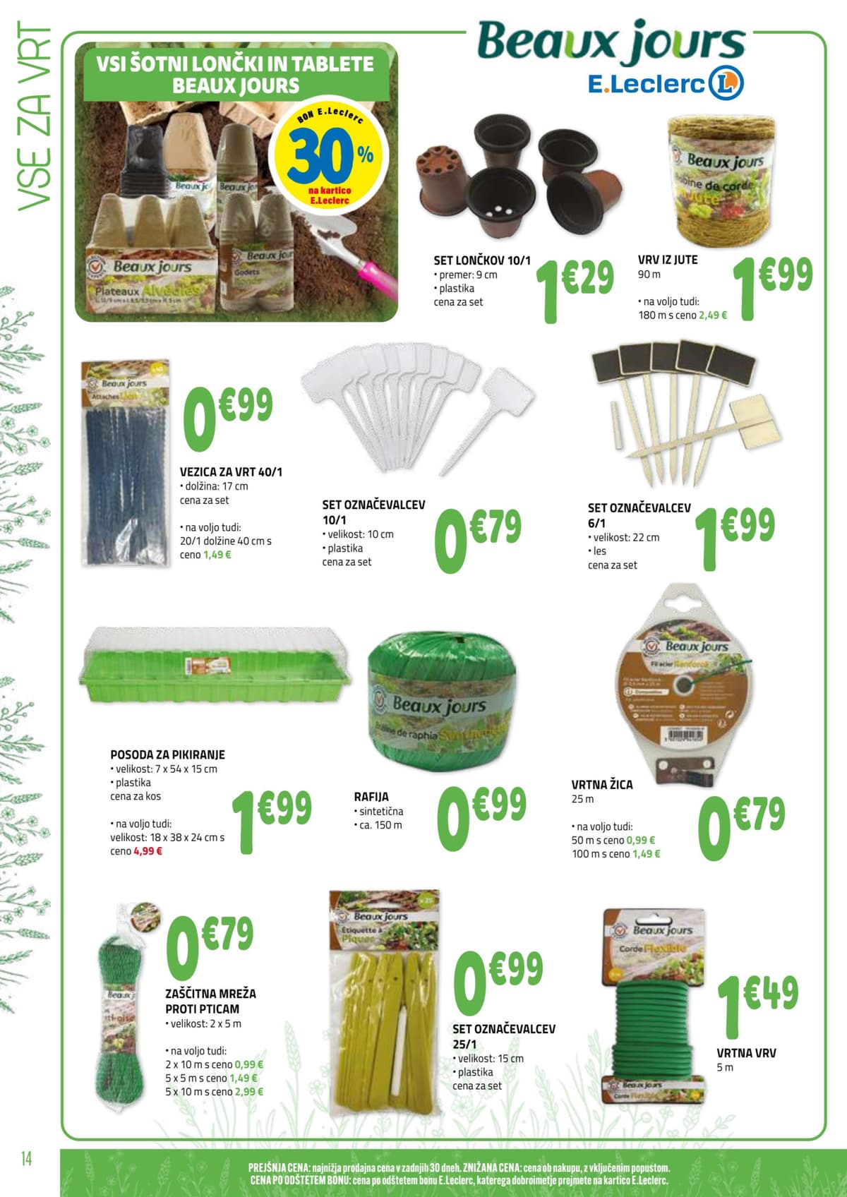 Stran 14. E.Leclerc kataloga - Vrt od 03.03.2026.