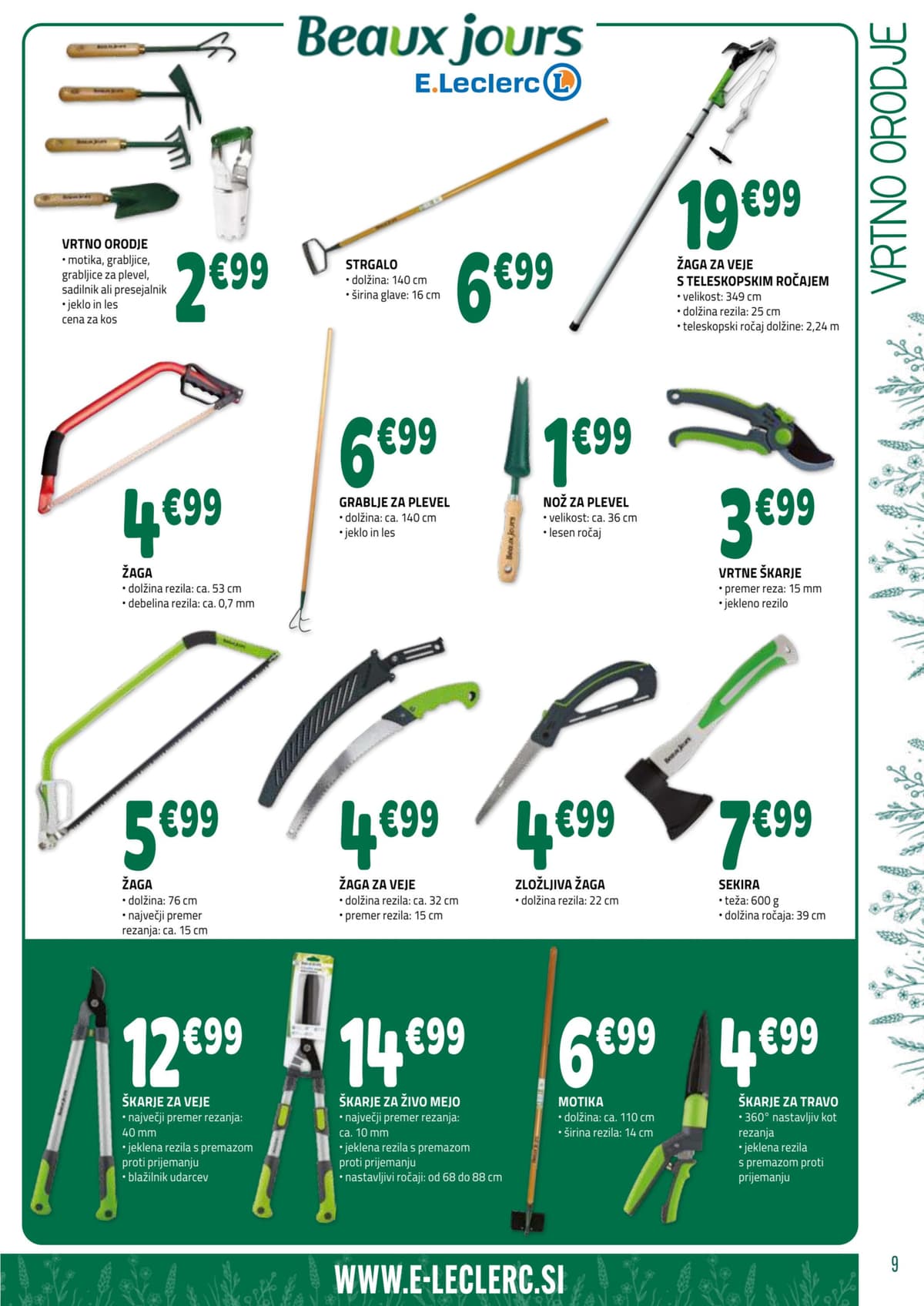Stran 9. E.Leclerc kataloga - Vrt