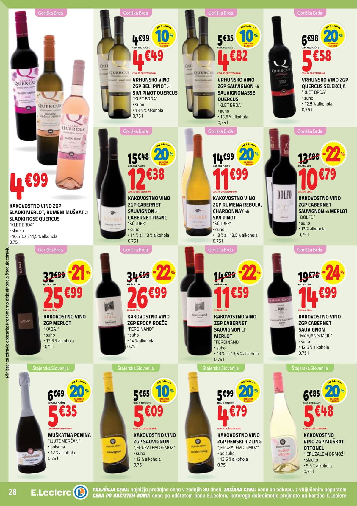 Stran 28. E.Leclerc kataloga - Ackijska Ponudba