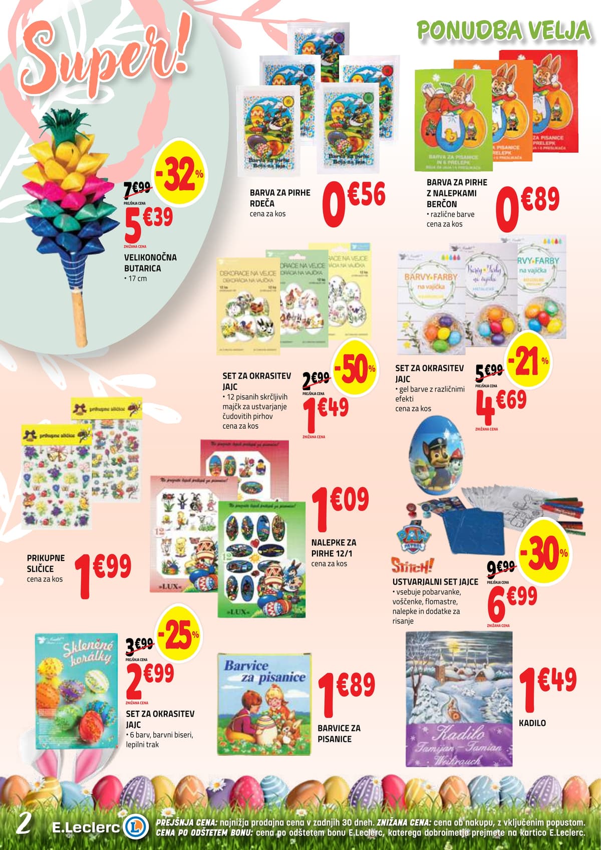 Stran 2. E.Leclerc kataloga - Akcijska Ponudba od 16.03.2026.