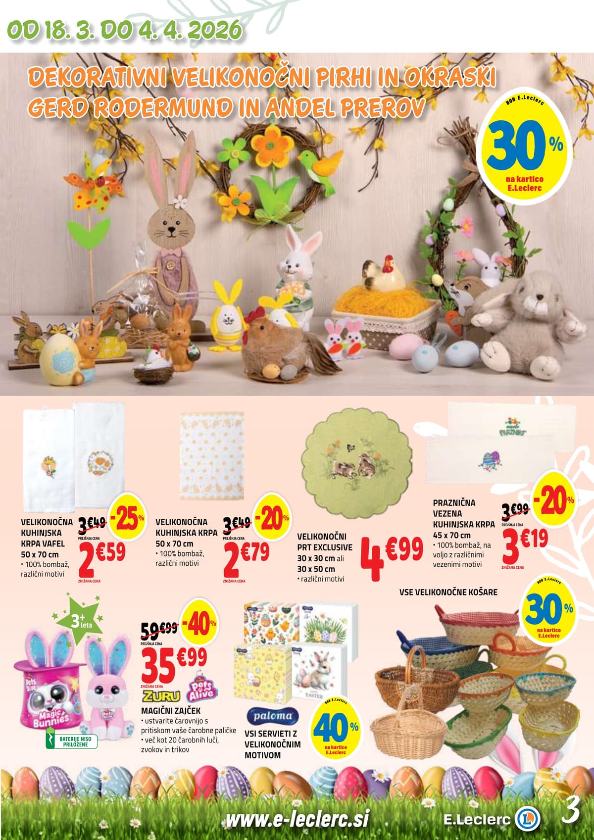 Stran 3. E.Leclerc kataloga - Akcijska Ponudba od 16.03.2026.