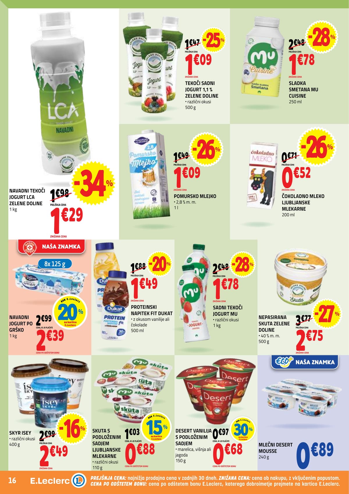 Stran 16. E.Leclerc kataloga - Akcijska Ponudba od 30.03.2026.