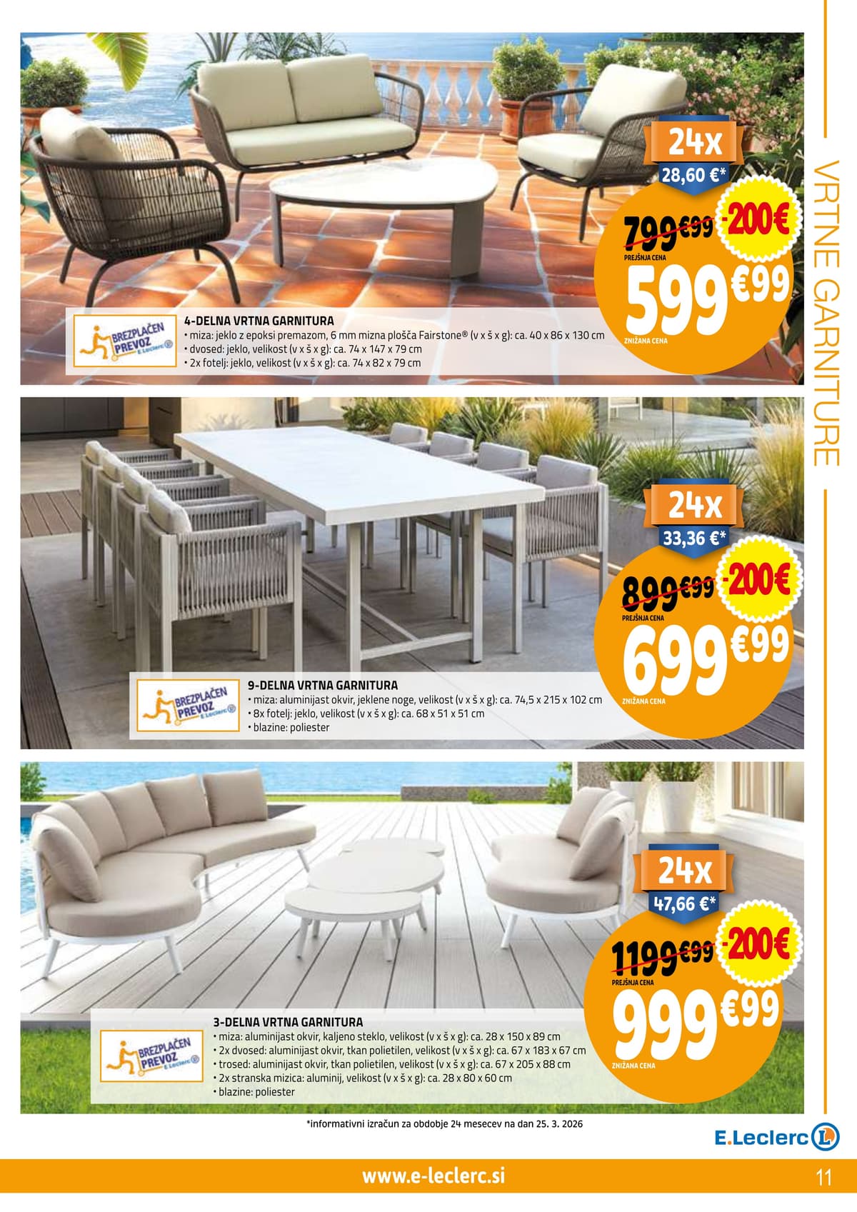 Stran 11. E.Leclerc kataloga - Vse Za Teraso od 06.04.2026.