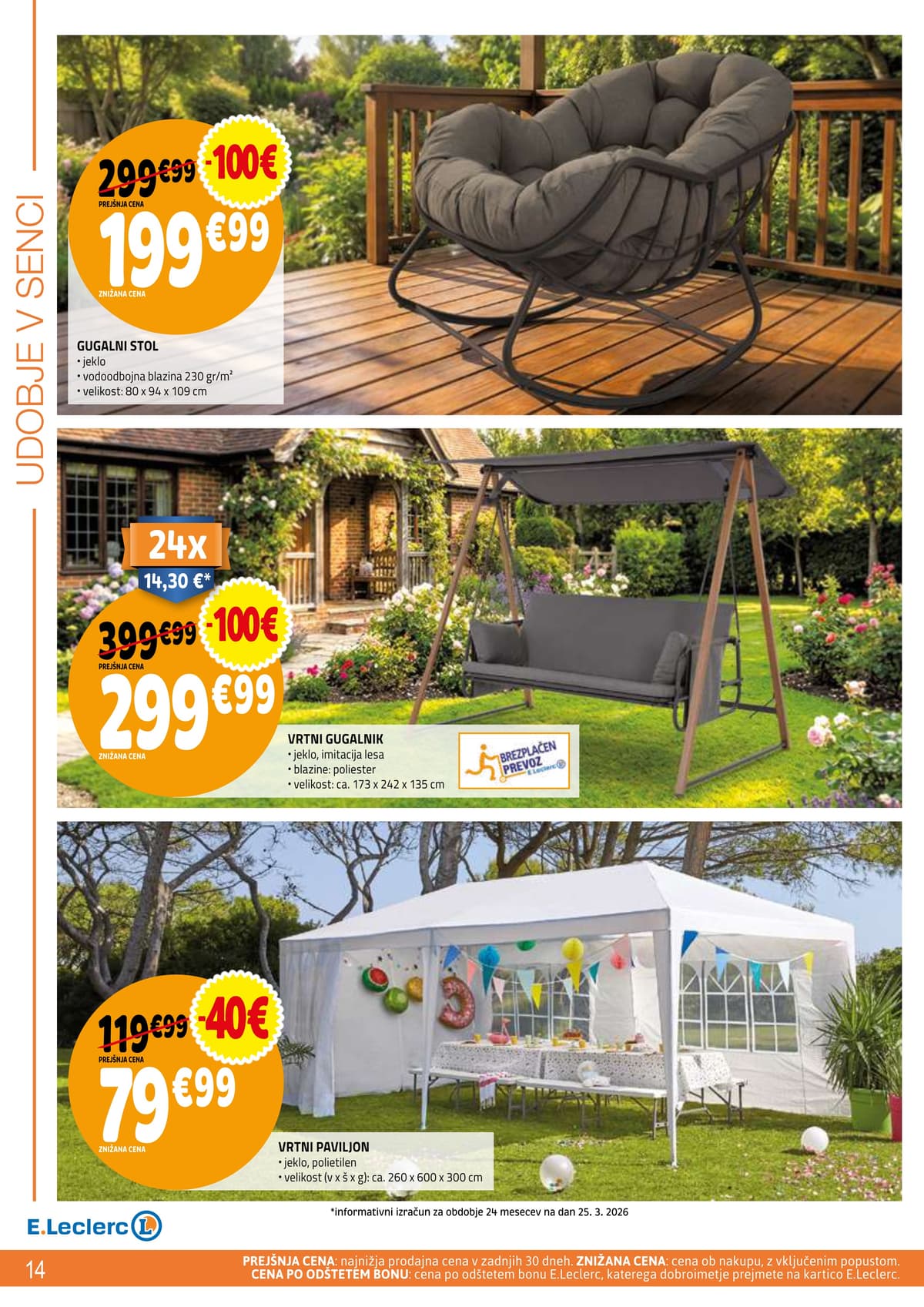 Stran 14. E.Leclerc kataloga - Vse Za Teraso od 06.04.2026.