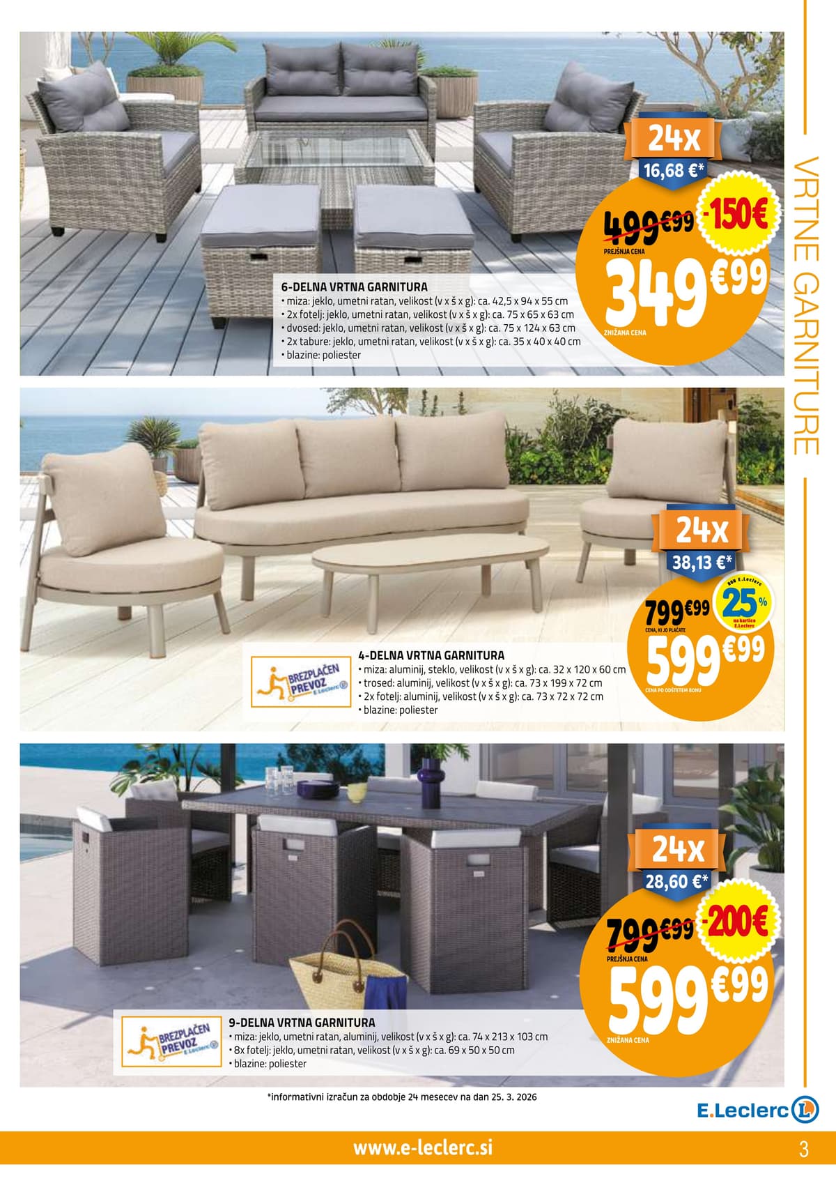 Stran 3. E.Leclerc kataloga - Vse Za Teraso od 06.04.2026.