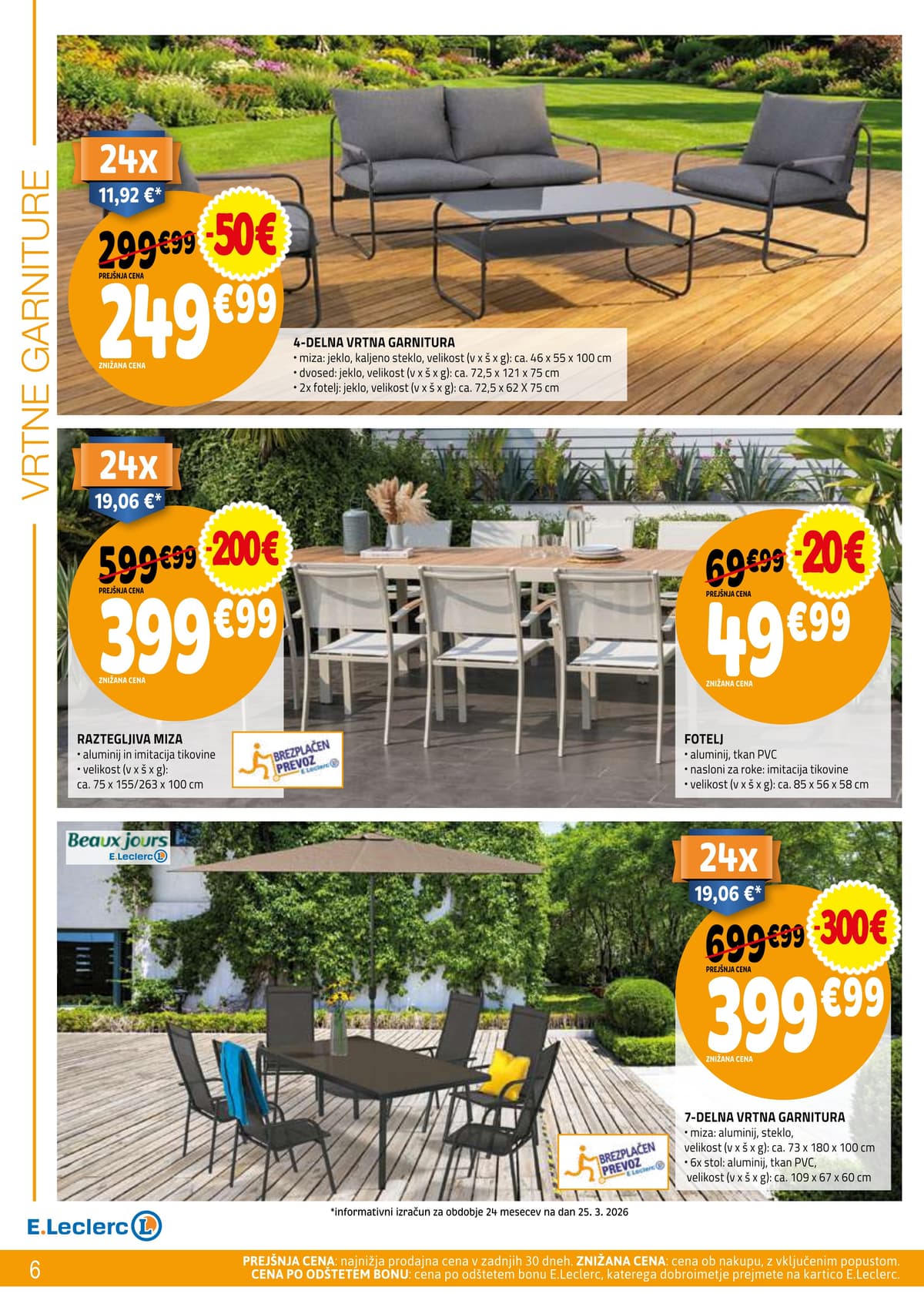 Stran 6. E.Leclerc kataloga - Vse Za Teraso od 06.04.2026.