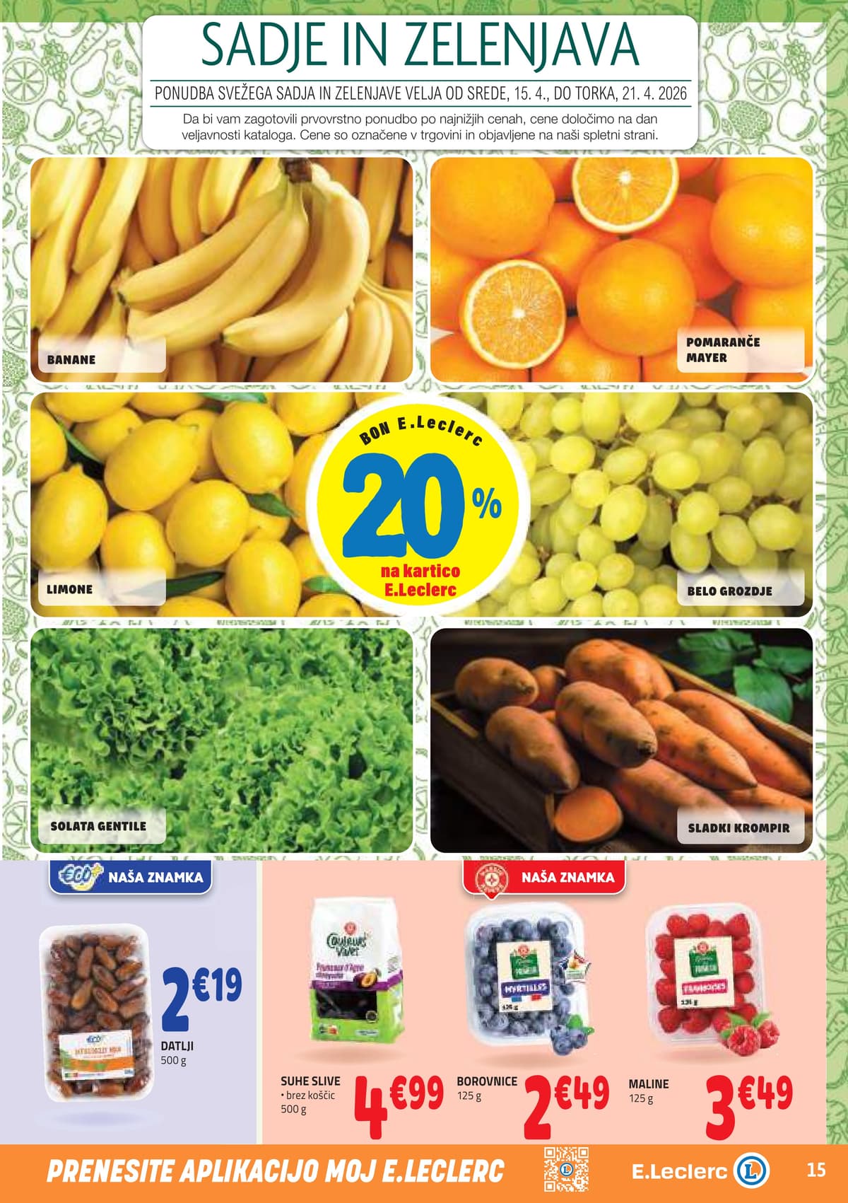 Stran 15. E.Leclerc kataloga - Akcijska Ponudba od 13.04.2026.