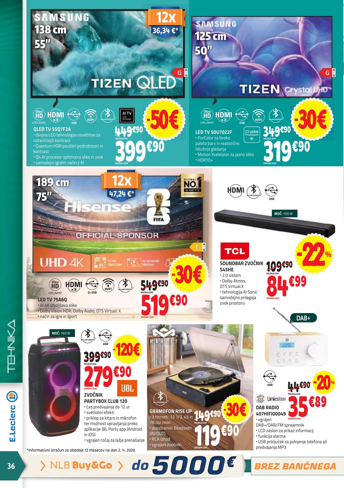 Stran 36. E.Leclerc kataloga - Akcijska Ponudba od 13.04.2026.