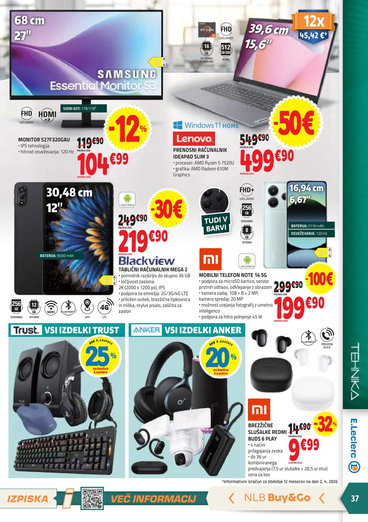Stran 37. E.Leclerc kataloga - Akcijska Ponudba od 13.04.2026.