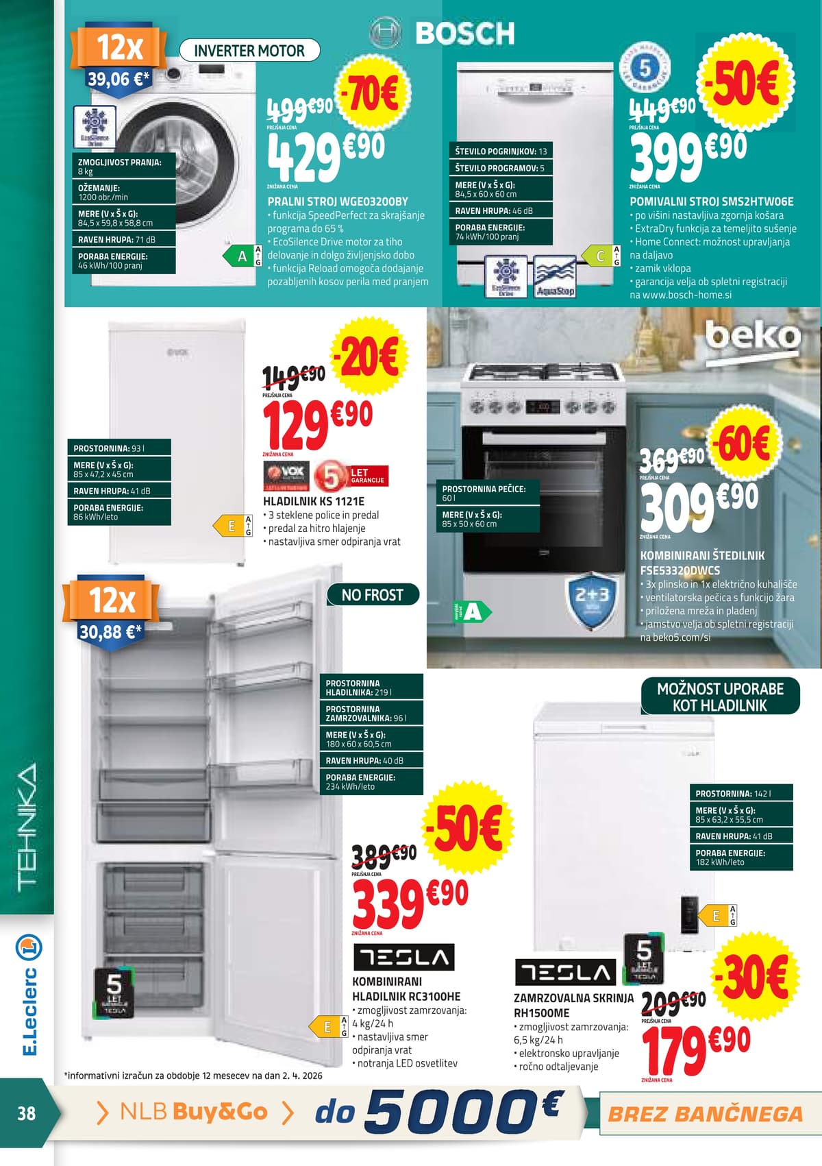 Stran 38. E.Leclerc kataloga - Akcijska Ponudba od 13.04.2026.