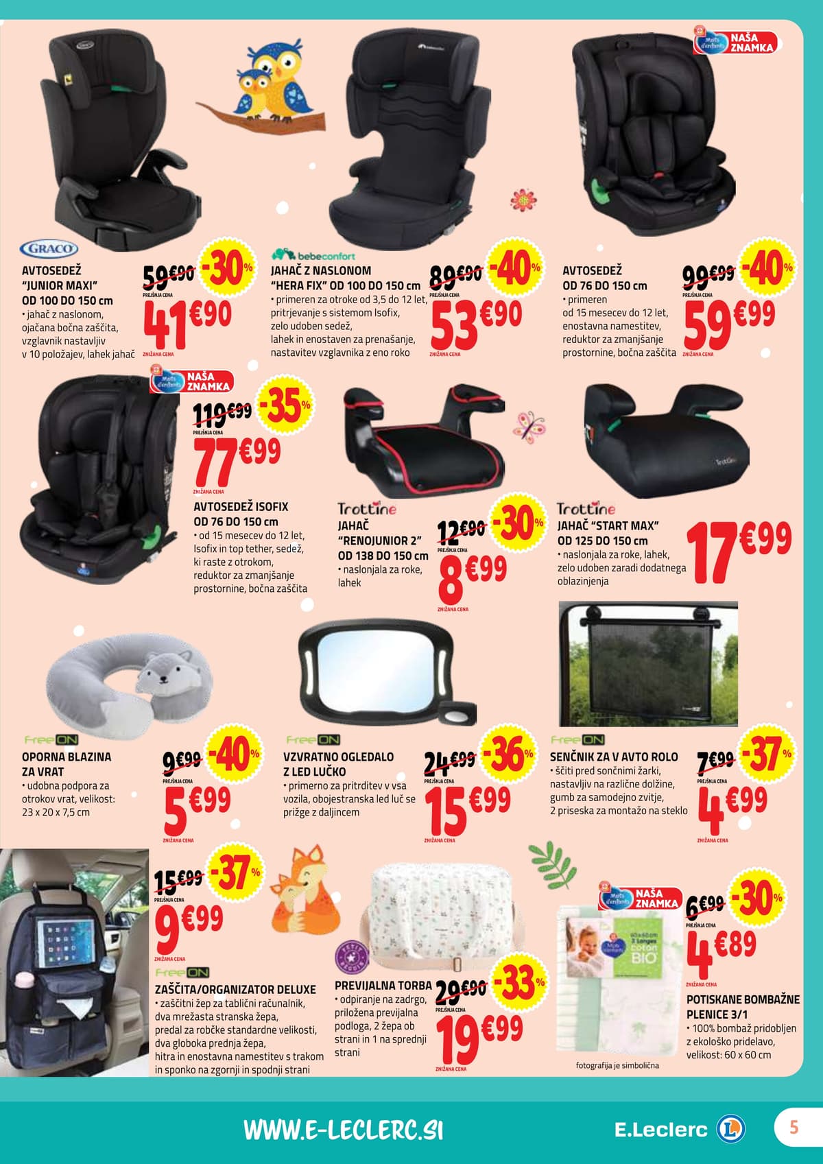 Stran 5. E.Leclerc kataloga - Otroška Oprema