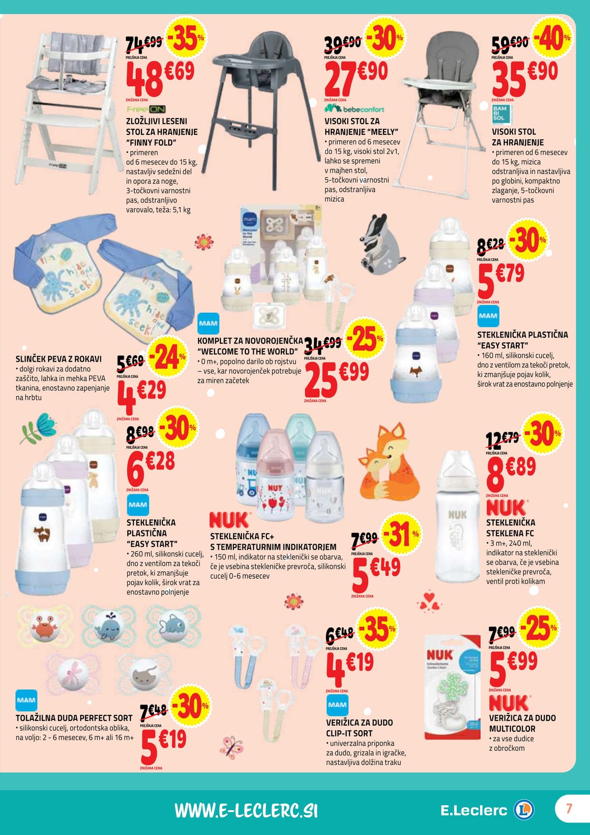 Stran 7. E.Leclerc kataloga - Otroška Oprema