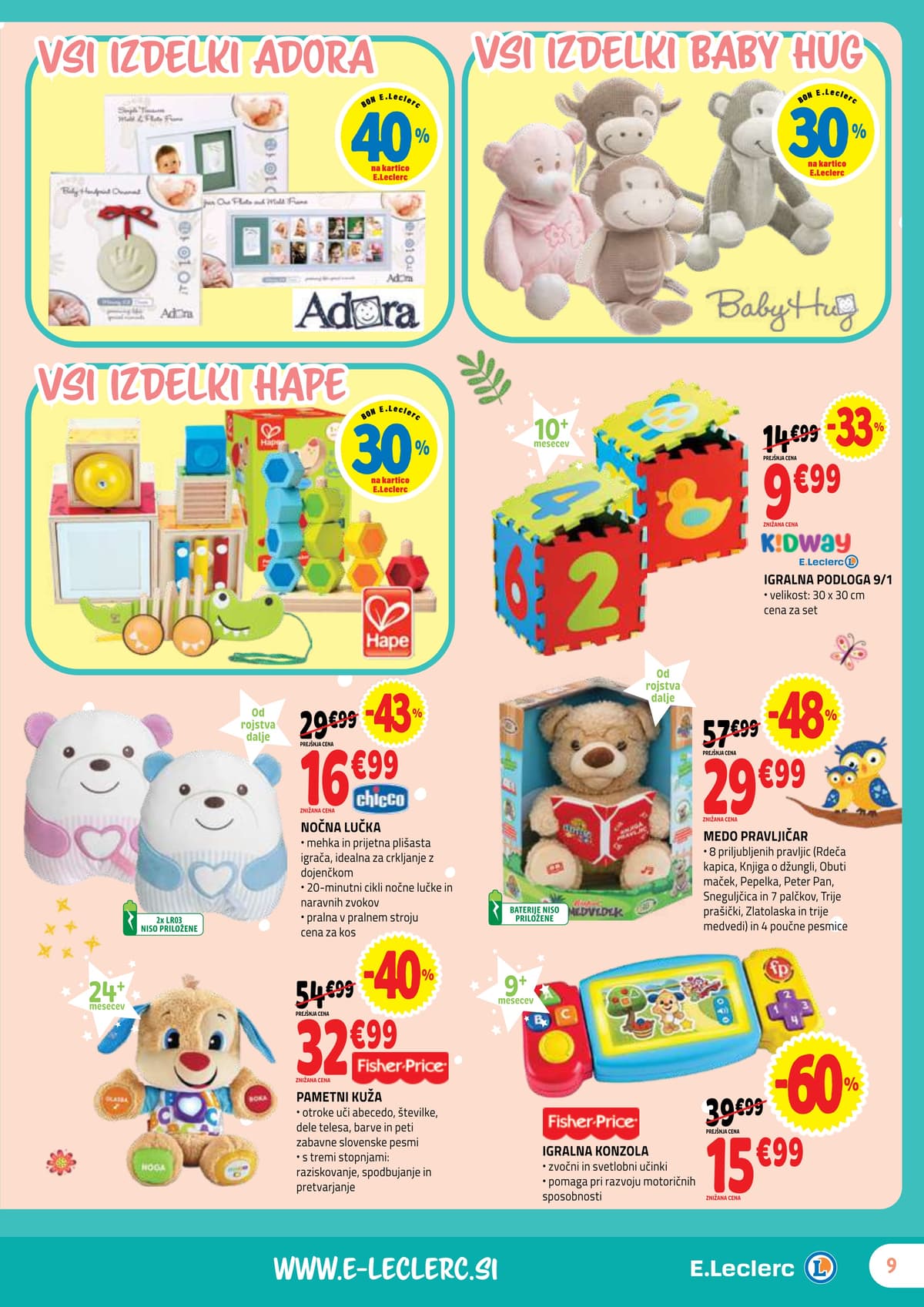 Stran 9. E.Leclerc kataloga - Otroška Oprema