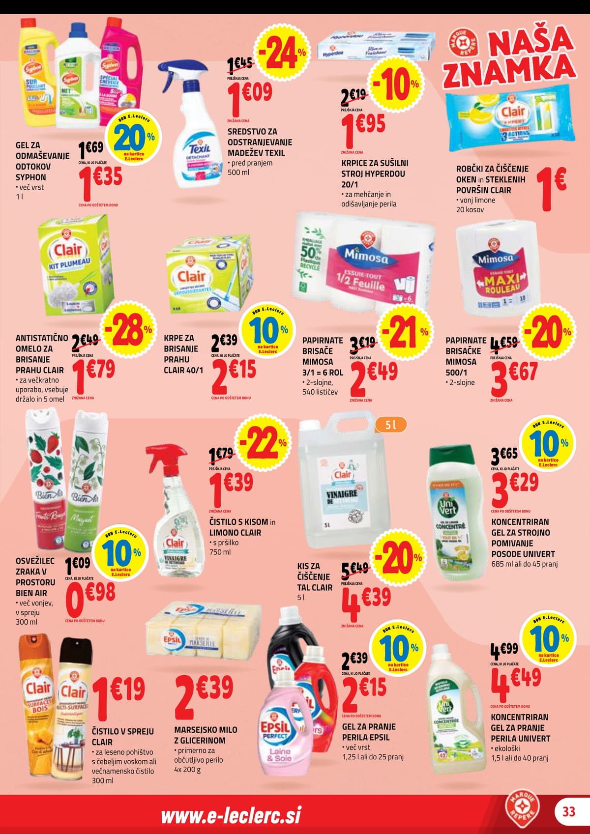 Stran 33. E.Leclerc kataloga - Akcijska Ponudba