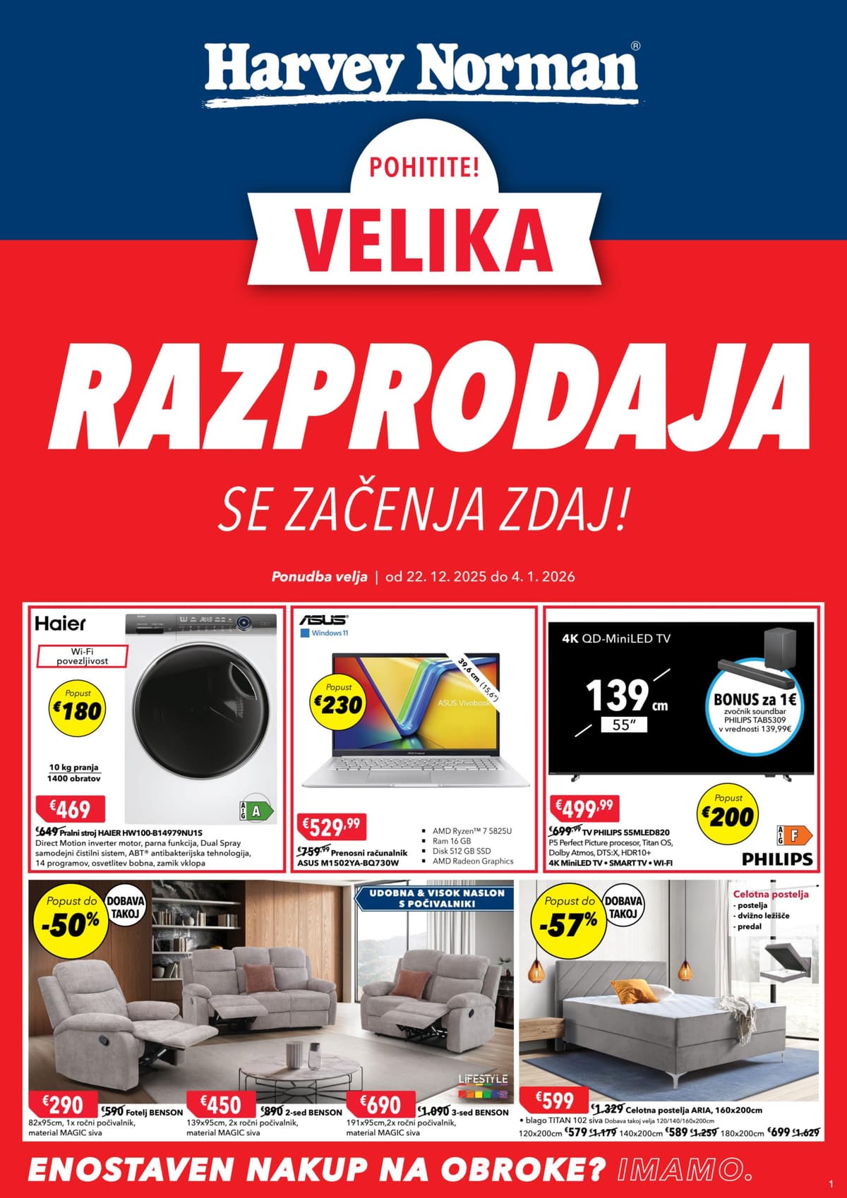 Stran 1. Harvey Norman kataloga - Velika razprodaja od 02.03.2026.