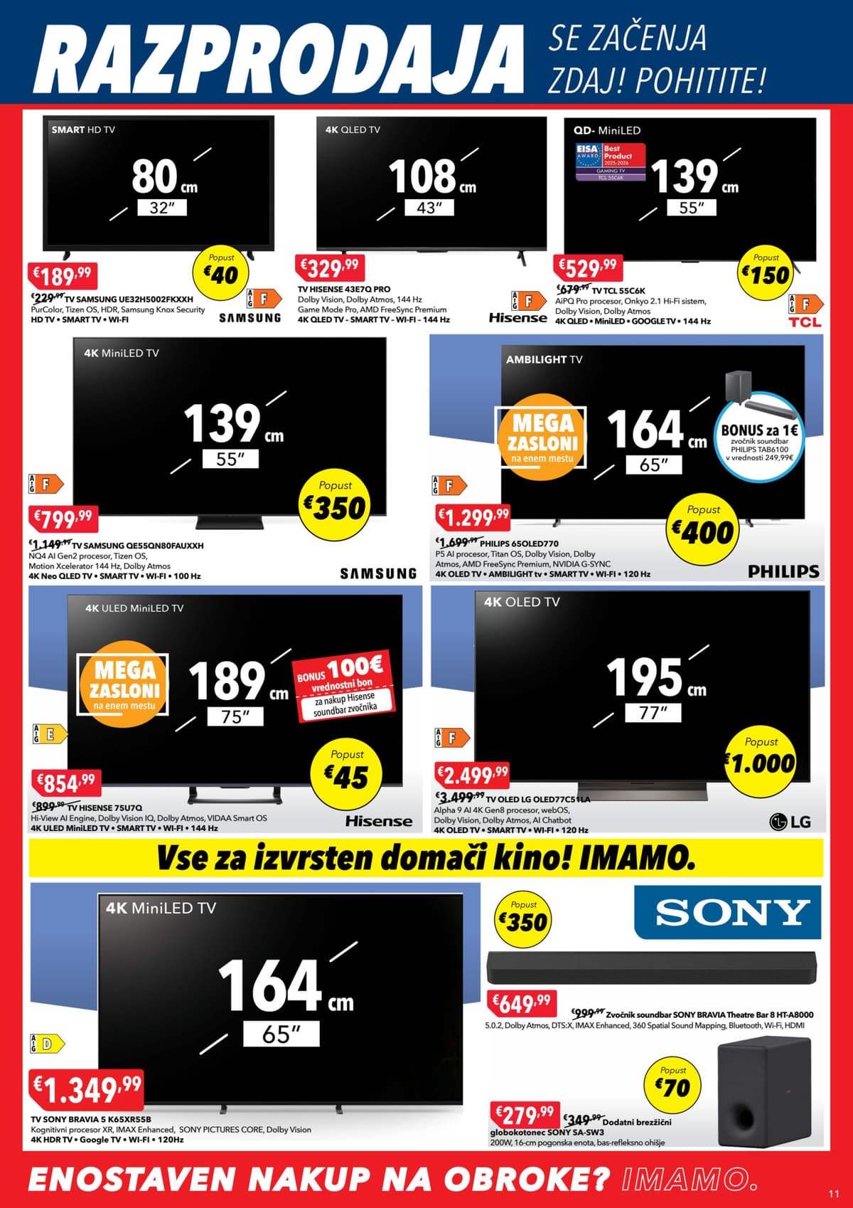 Stran 11. Harvey Norman kataloga - Velika razprodaja od 02.03.2026.