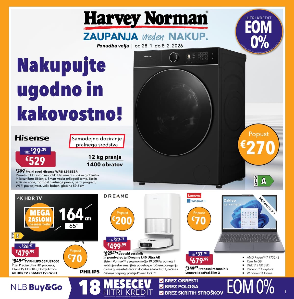 Stran 1. Harvey Norman kataloga - Nakupujte ugodno in kakovostno! od 05.03.2026.