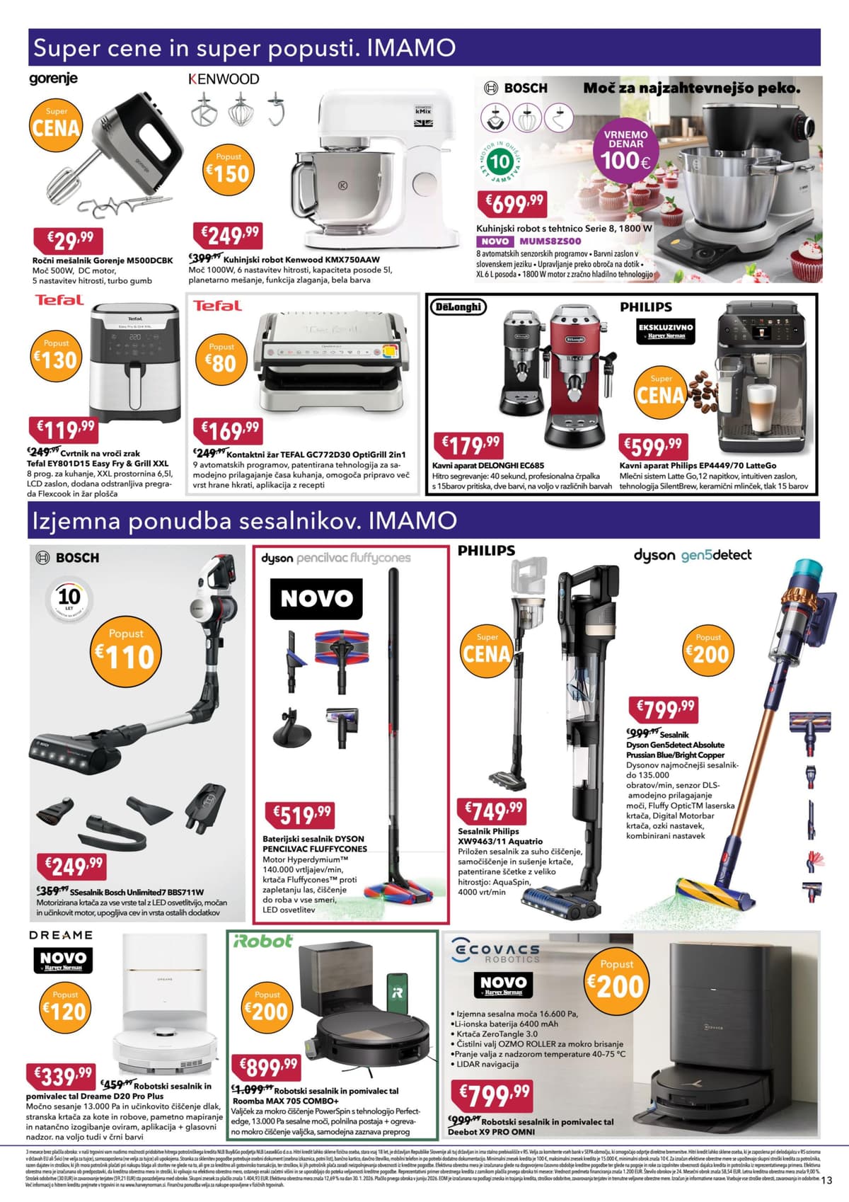 Stran 13. Harvey Norman kataloga - 3 mesece brez plačila obroka od 17.02.2026.