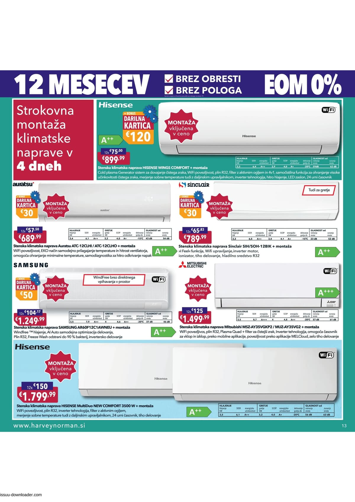 Stran 13. Harvey Norman kataloga - Pomladna akcija na obroke od 08.04.2026.