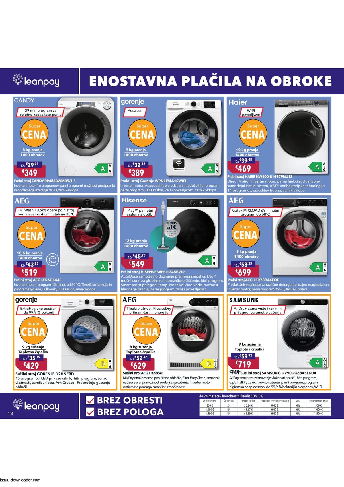 Stran 18. Harvey Norman kataloga - Pomladna akcija na obroke