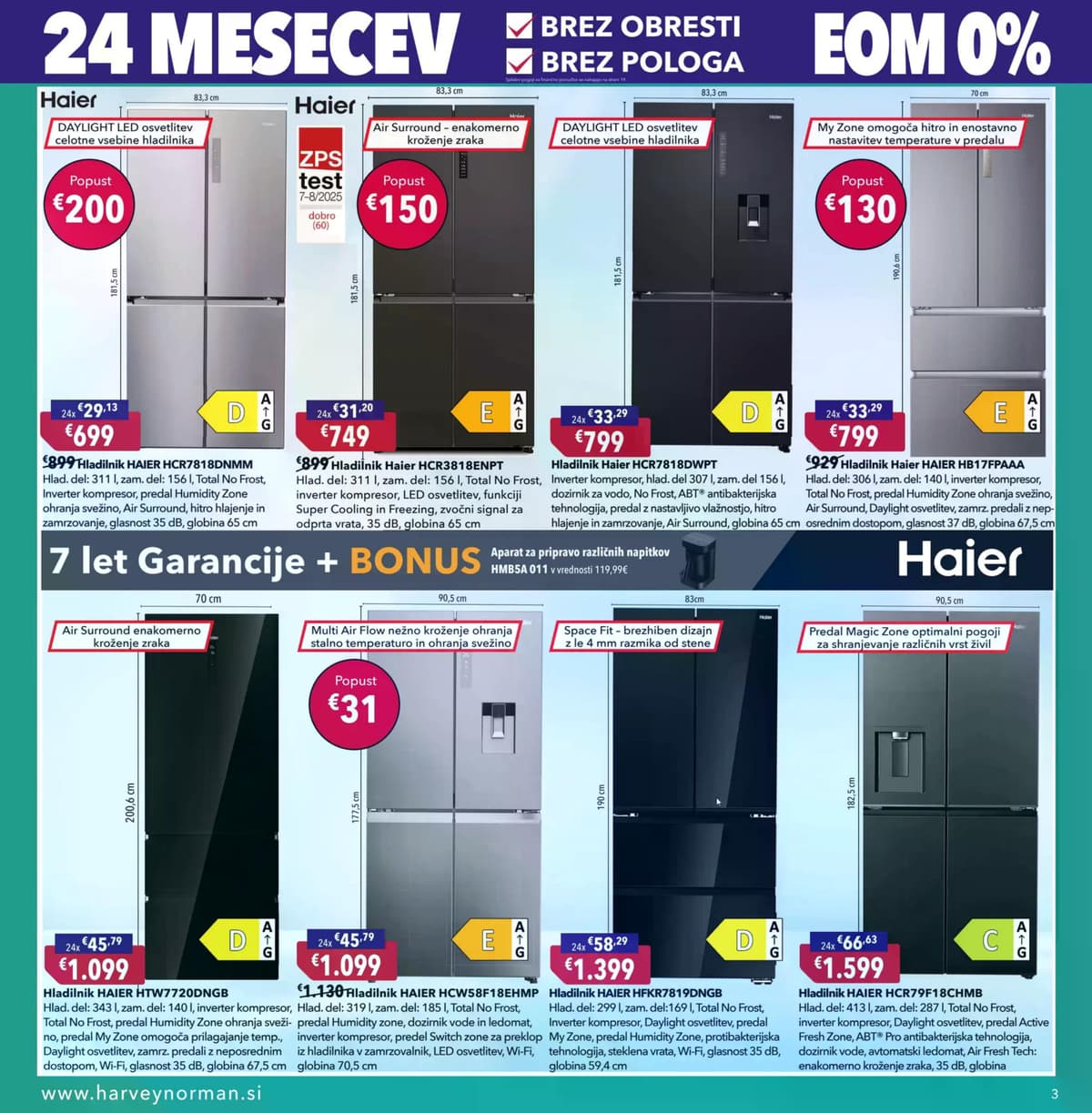 Stran 3. Harvey Norman kataloga - Pomladna akcija na obroke od 12.05.2026.