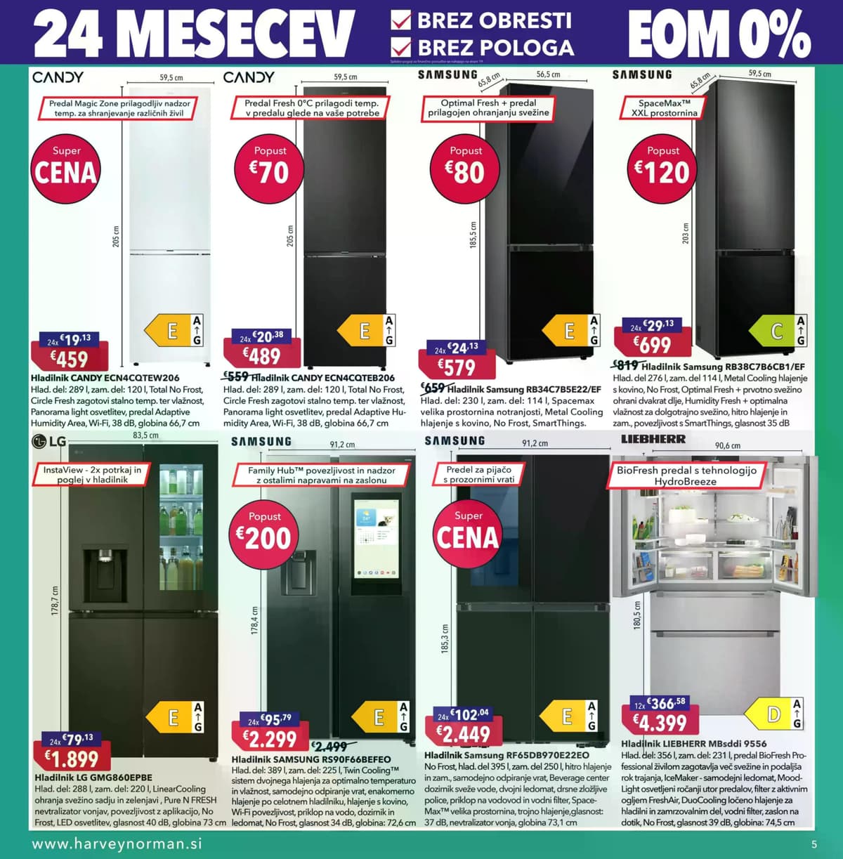 Stran 5. Harvey Norman kataloga - Pomladna akcija na obroke od 12.05.2026.