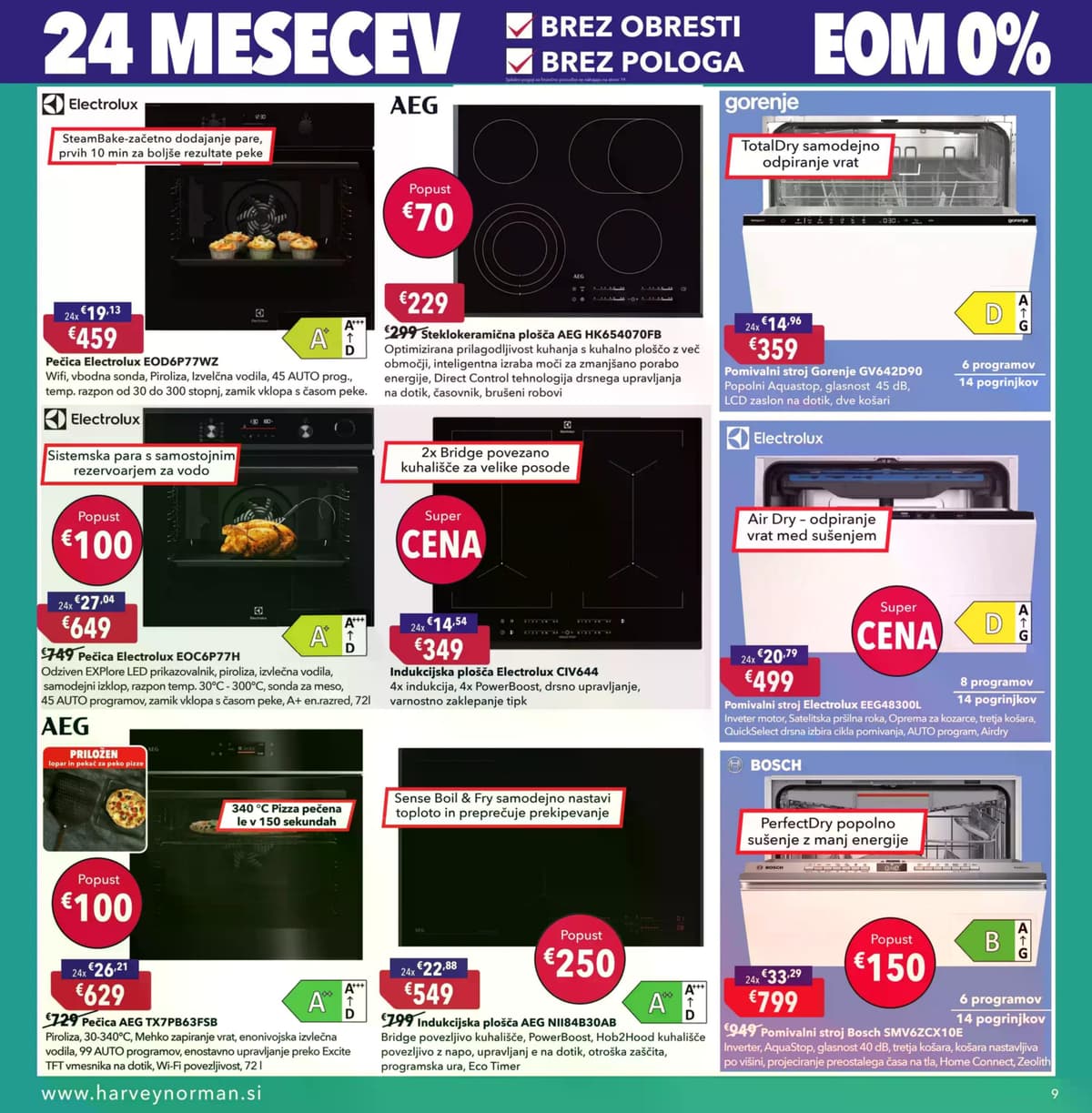 Stran 9. Harvey Norman kataloga - Pomladna akcija na obroke od 12.05.2026.