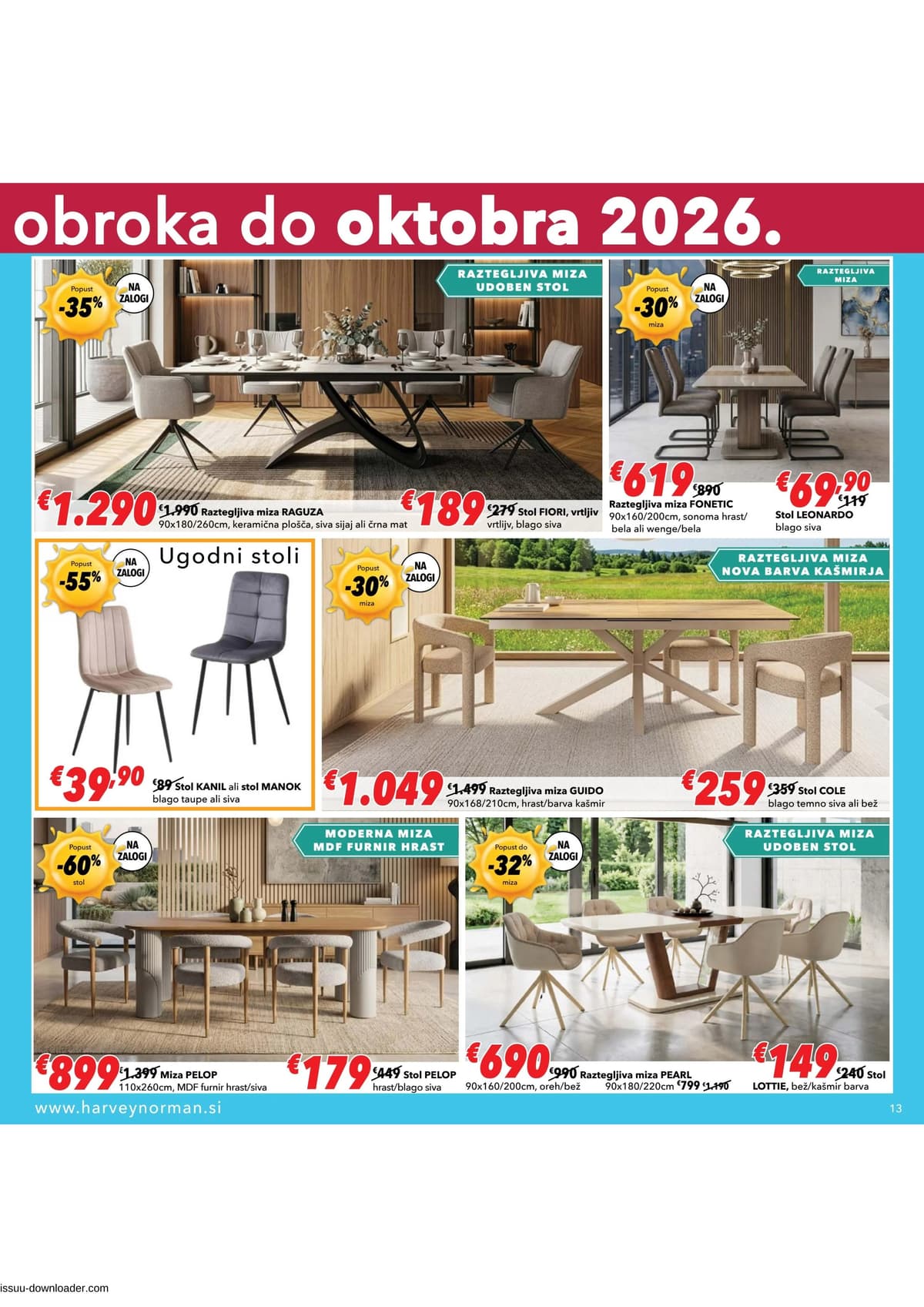 Stran 13. Harvey Norman kataloga - Brez plačila obroka do oktobra 2026 od 28.05.2026.