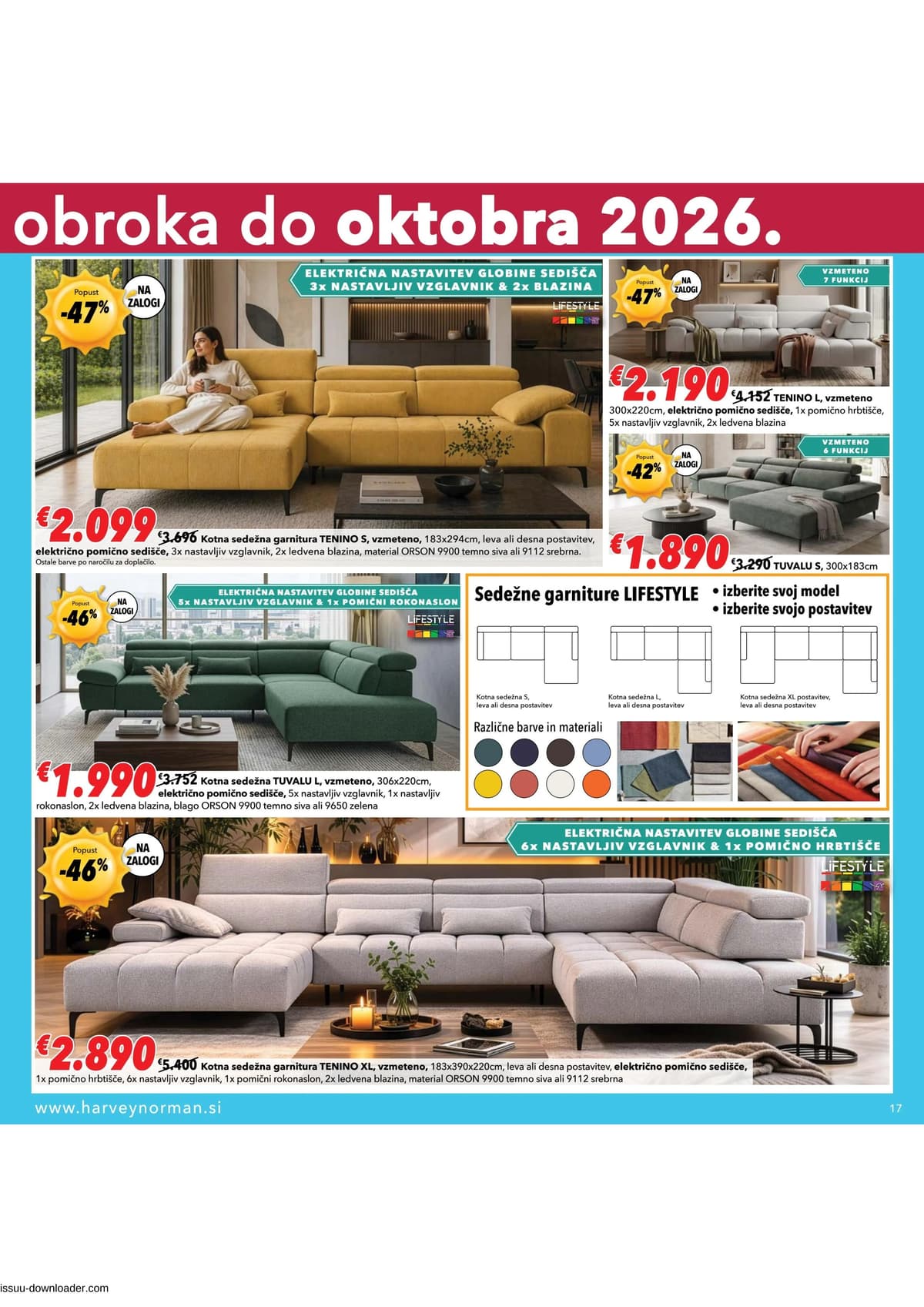 Stran 17. Harvey Norman kataloga - Brez plačila obroka do oktobra 2026 od 28.05.2026.