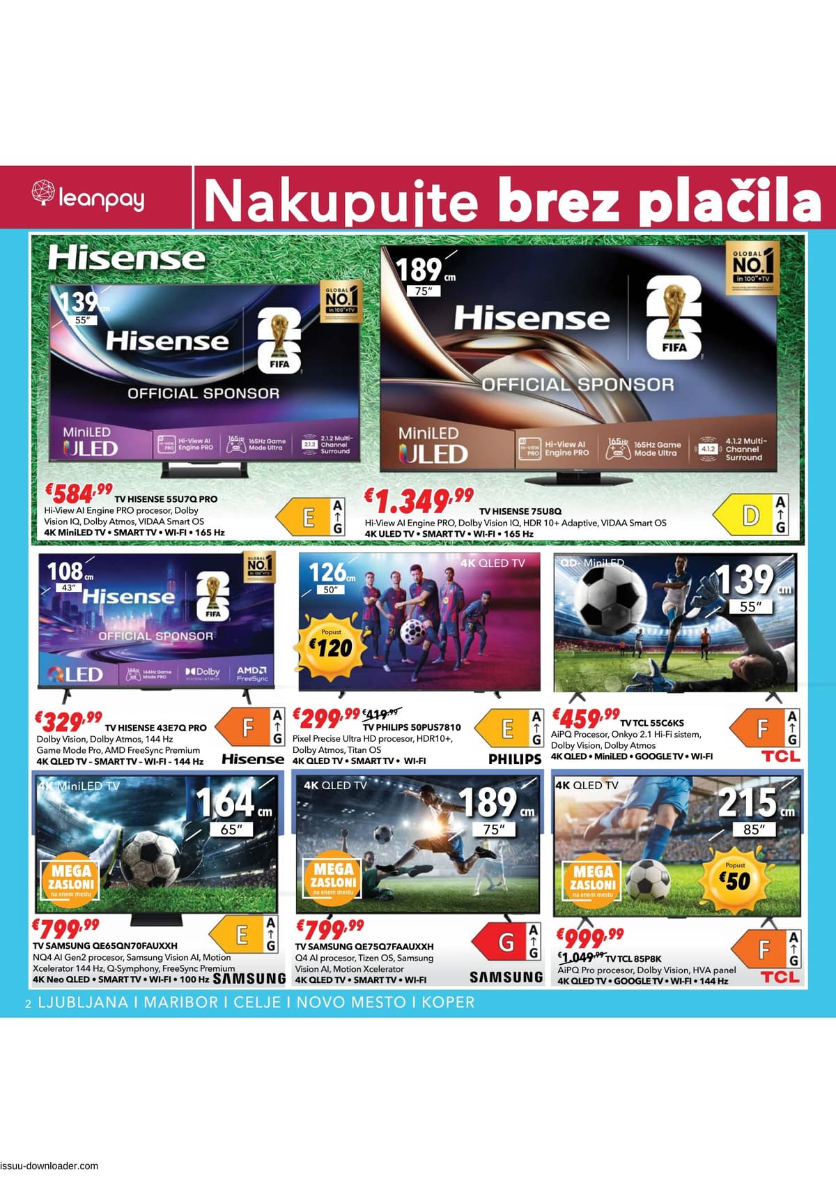 Stran 2. Harvey Norman kataloga - Brez plačila obroka do oktobra 2026 od 28.05.2026.