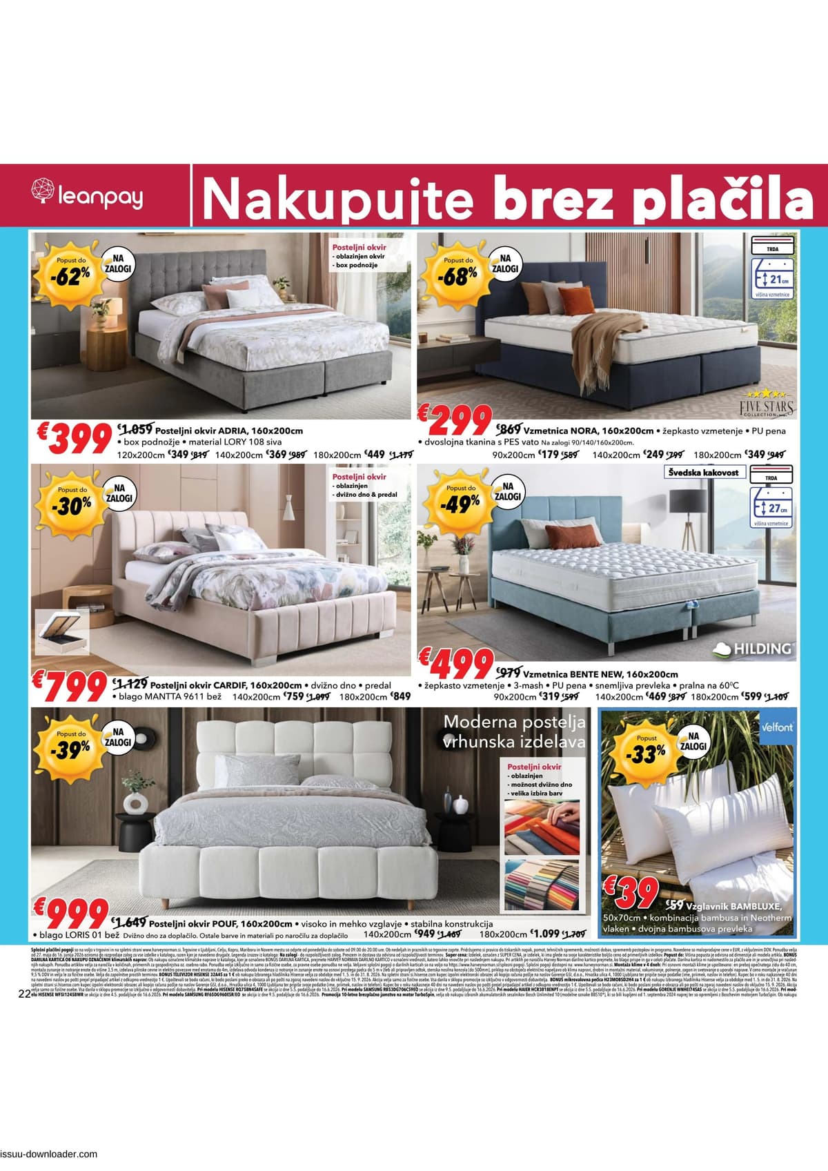 Stran 22. Harvey Norman kataloga - Brez plačila obroka do oktobra 2026 od 28.05.2026.