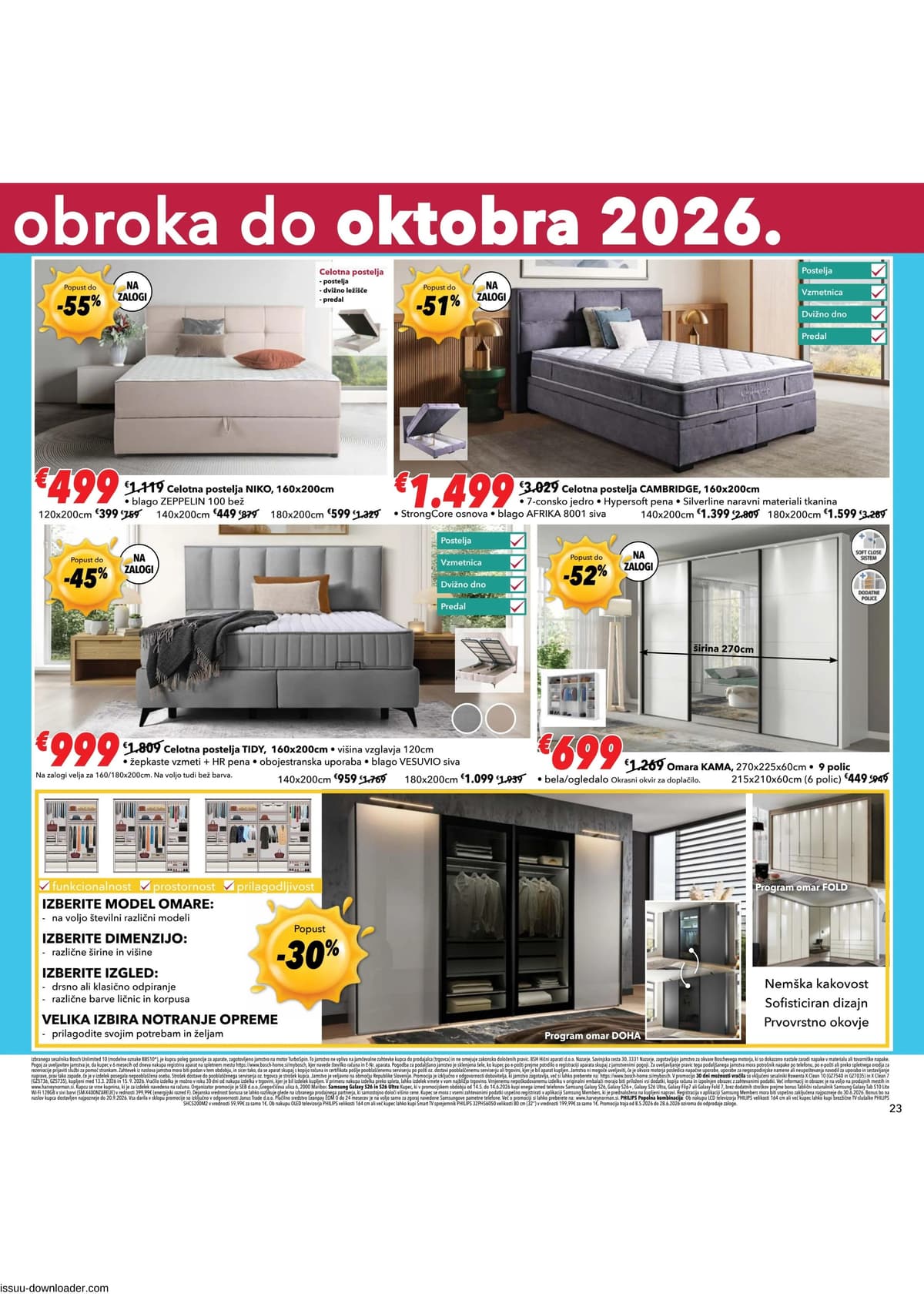 Stran 23. Harvey Norman kataloga - Brez plačila obroka do oktobra 2026 od 28.05.2026.