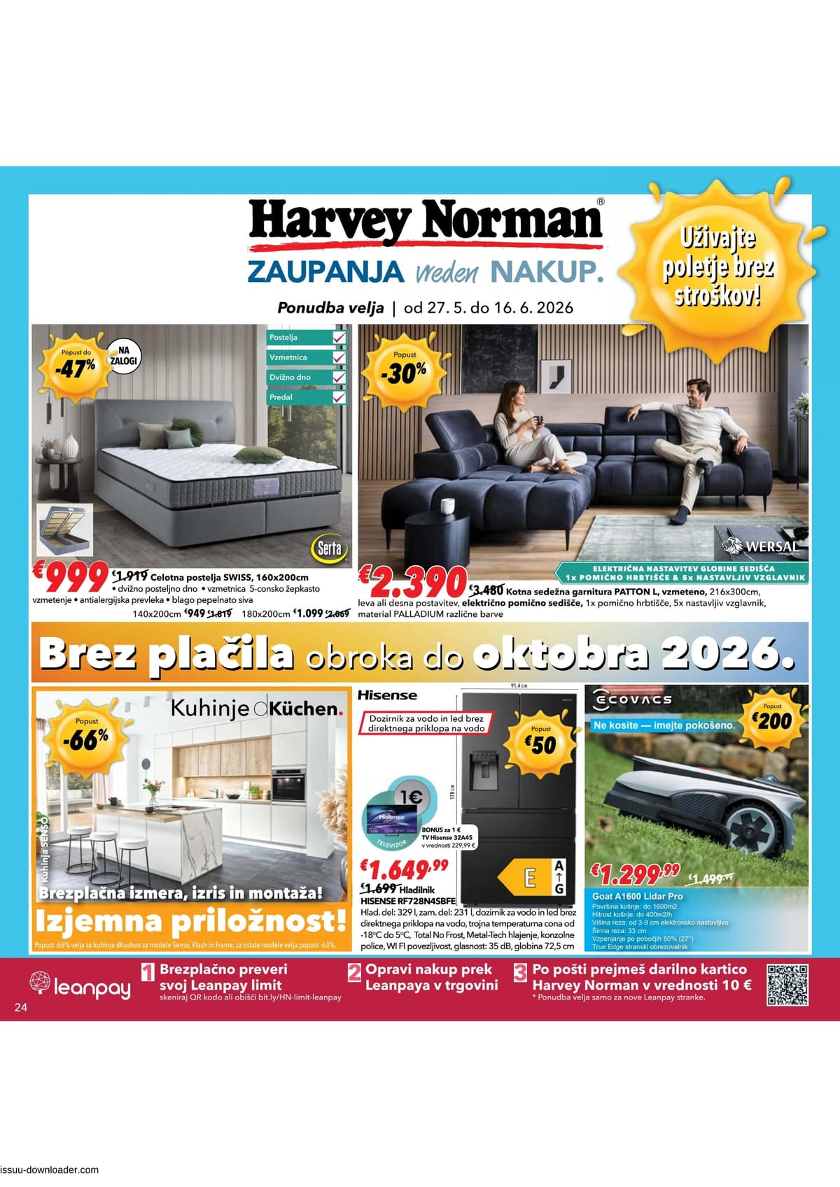 Stran 24. Harvey Norman kataloga - Brez plačila obroka do oktobra 2026 od 28.05.2026.