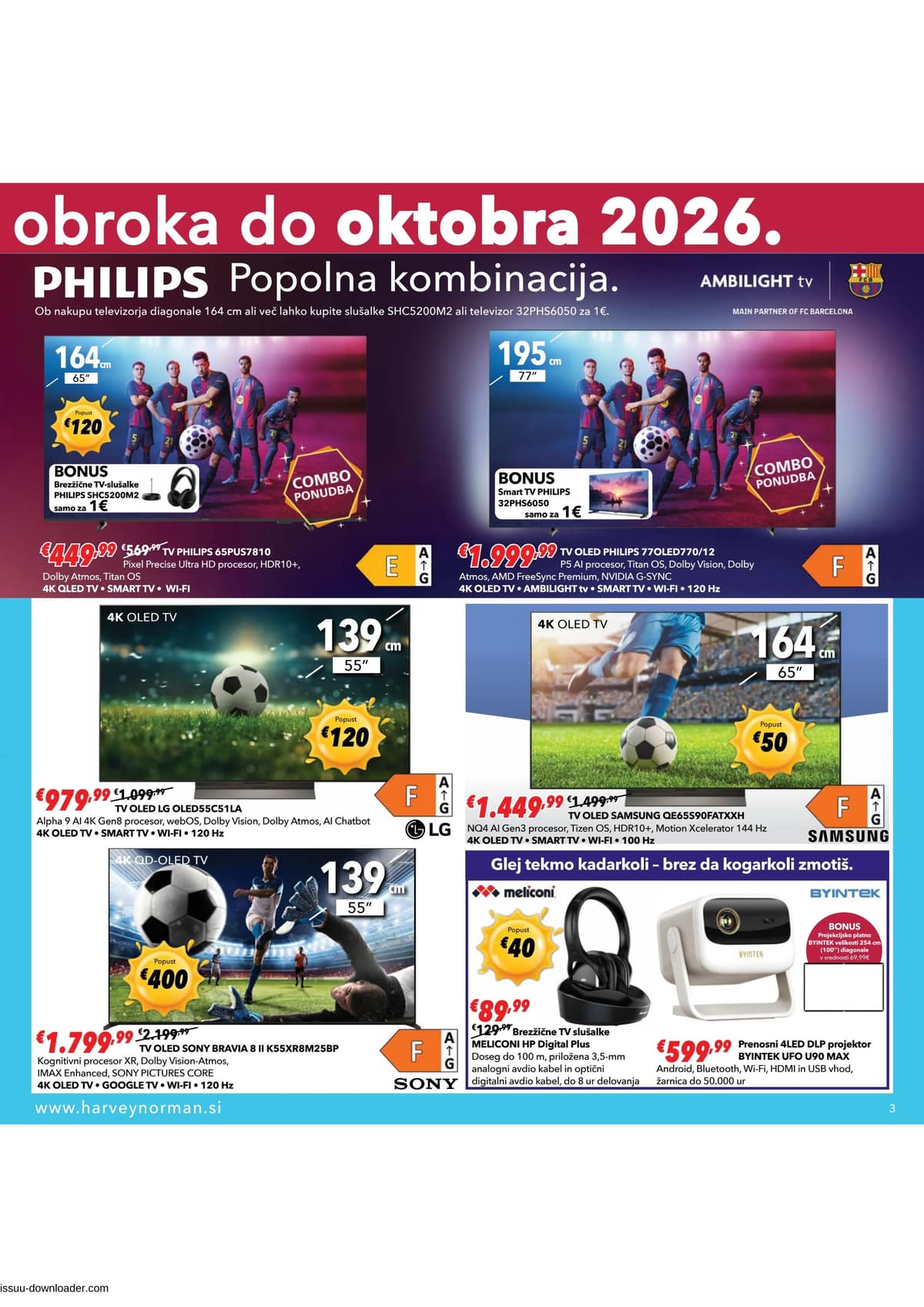 Stran 3. Harvey Norman kataloga - Brez plačila obroka do oktobra 2026 od 28.05.2026.
