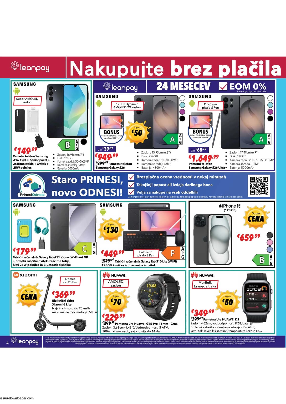 Stran 4. Harvey Norman kataloga - Brez plačila obroka do oktobra 2026 od 28.05.2026.