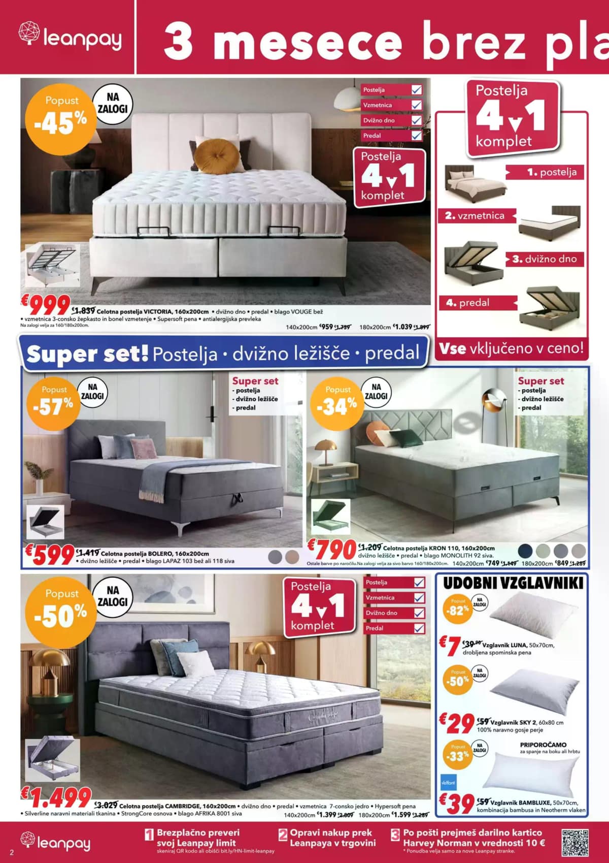 Stran 2. Harvey Norman kataloga - 4 v 1 enostavna izbira celotne postelje