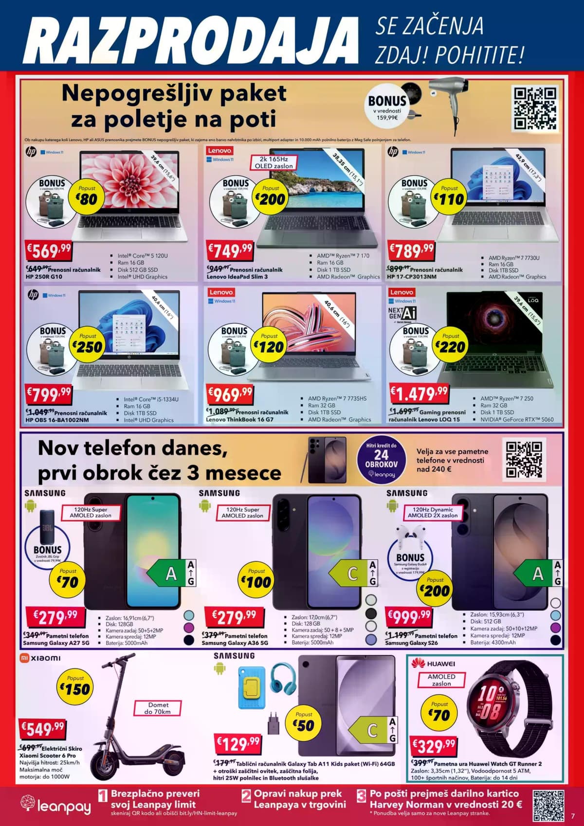 Stran 7. Harvey Norman kataloga - Velika razprodaja se začenja zdaj! od 15.07.2026