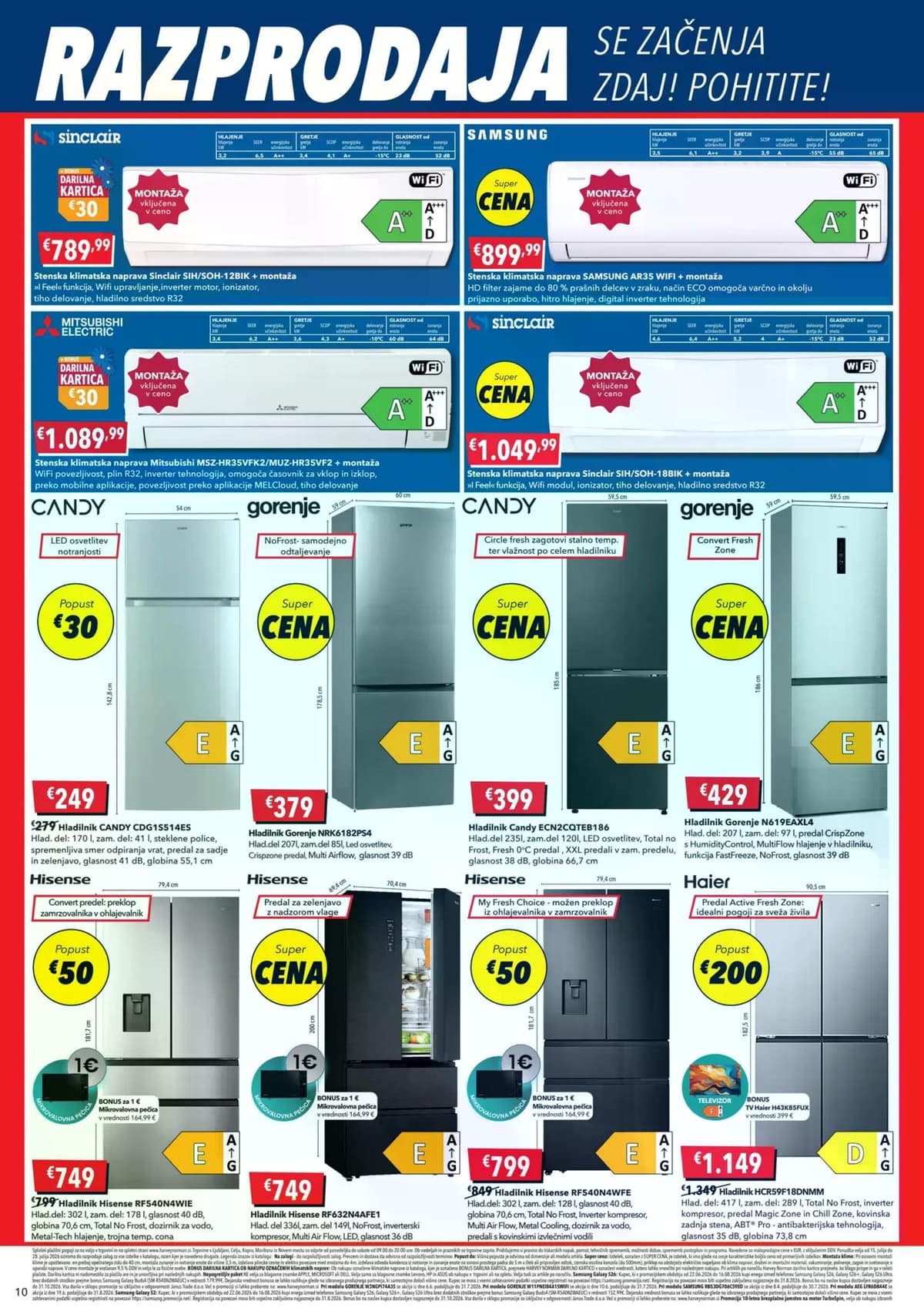 Stran 10. Harvey Norman kataloga - Velika razprodaja se začenja zdaj!