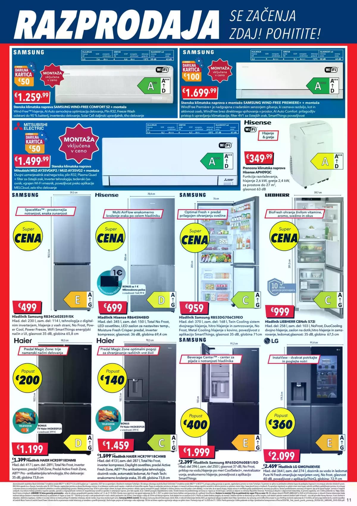 Stran 11. Harvey Norman kataloga - Velika razprodaja se začenja zdaj! od 15.07.2026