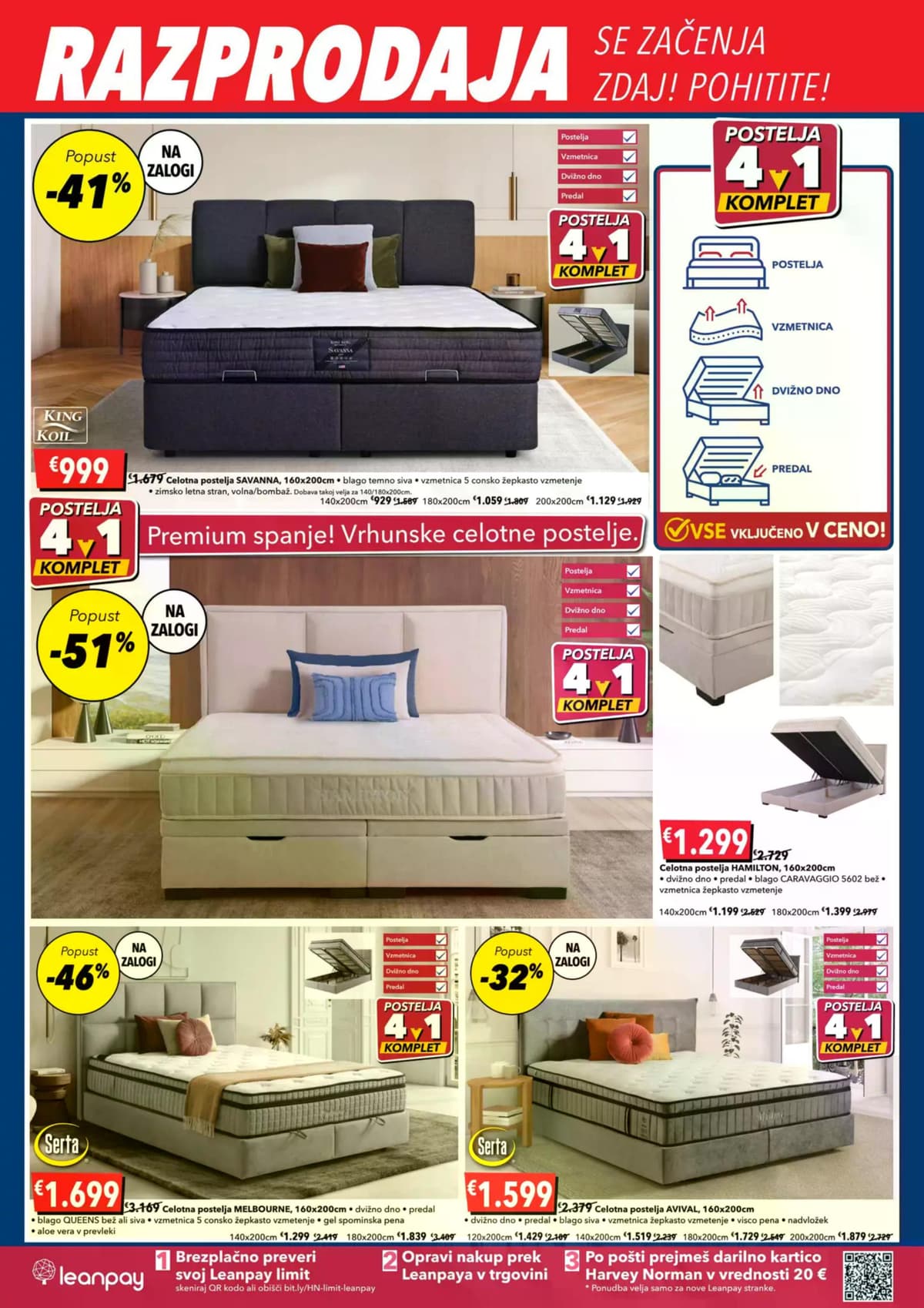 Stran 3. Harvey Norman kataloga - Velika razprodaja postelj in vzmetnic od 15.07.2026