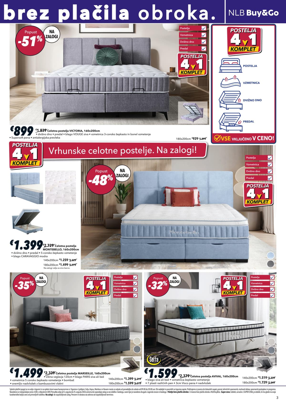 Stran 3. Harvey Norman kataloga - Vzmetnice od 07.08.2026