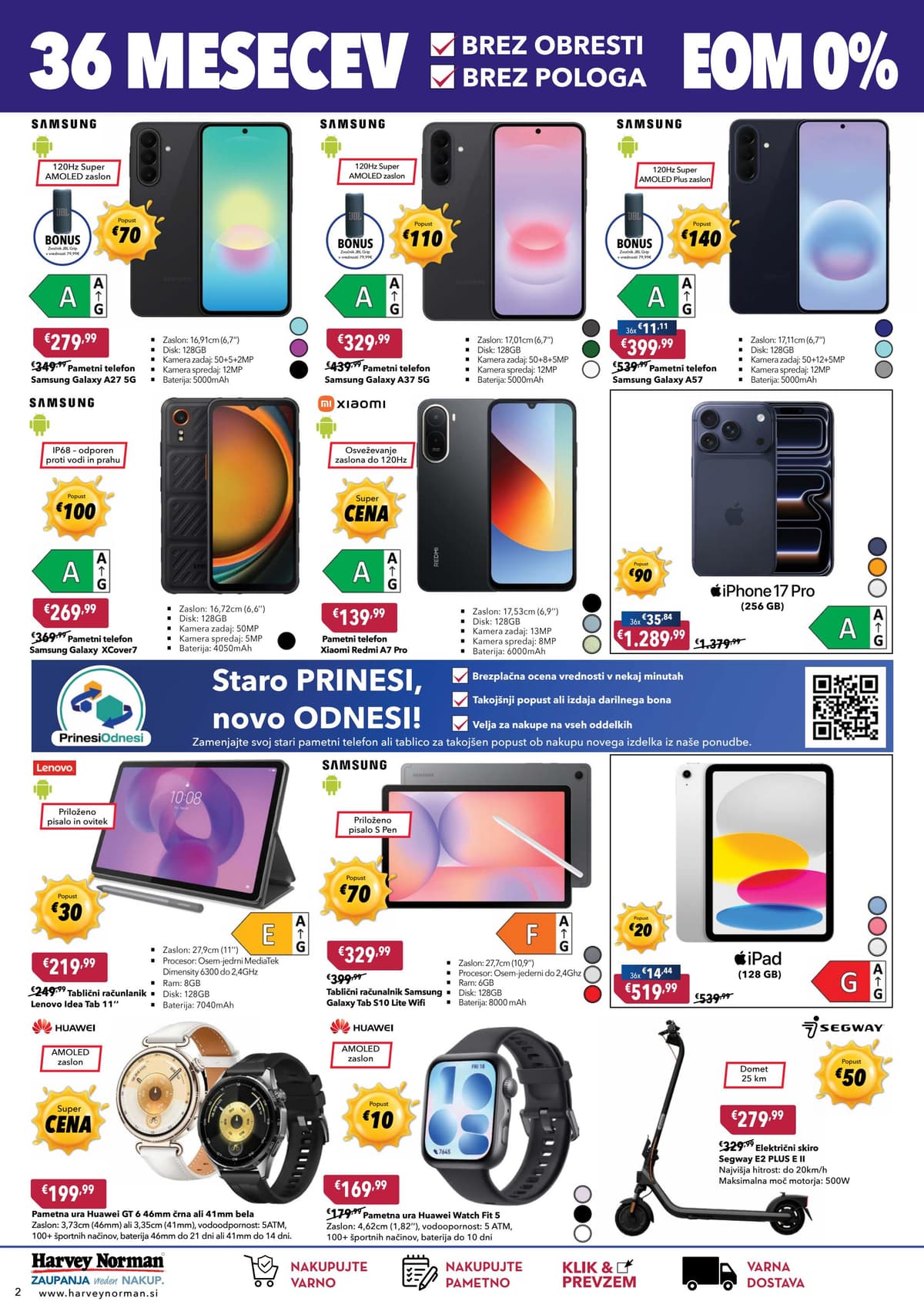 Stran 2. Harvey Norman kataloga - 36 mesecev hitri kredit EOM 0% od 17.08.2026.