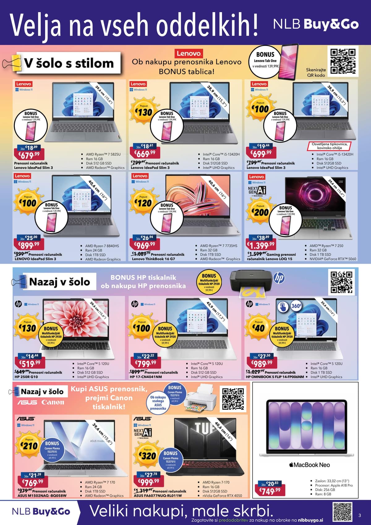 Stran 3. Harvey Norman kataloga - 36 mesecev hitri kredit EOM 0% od 17.08.2026.