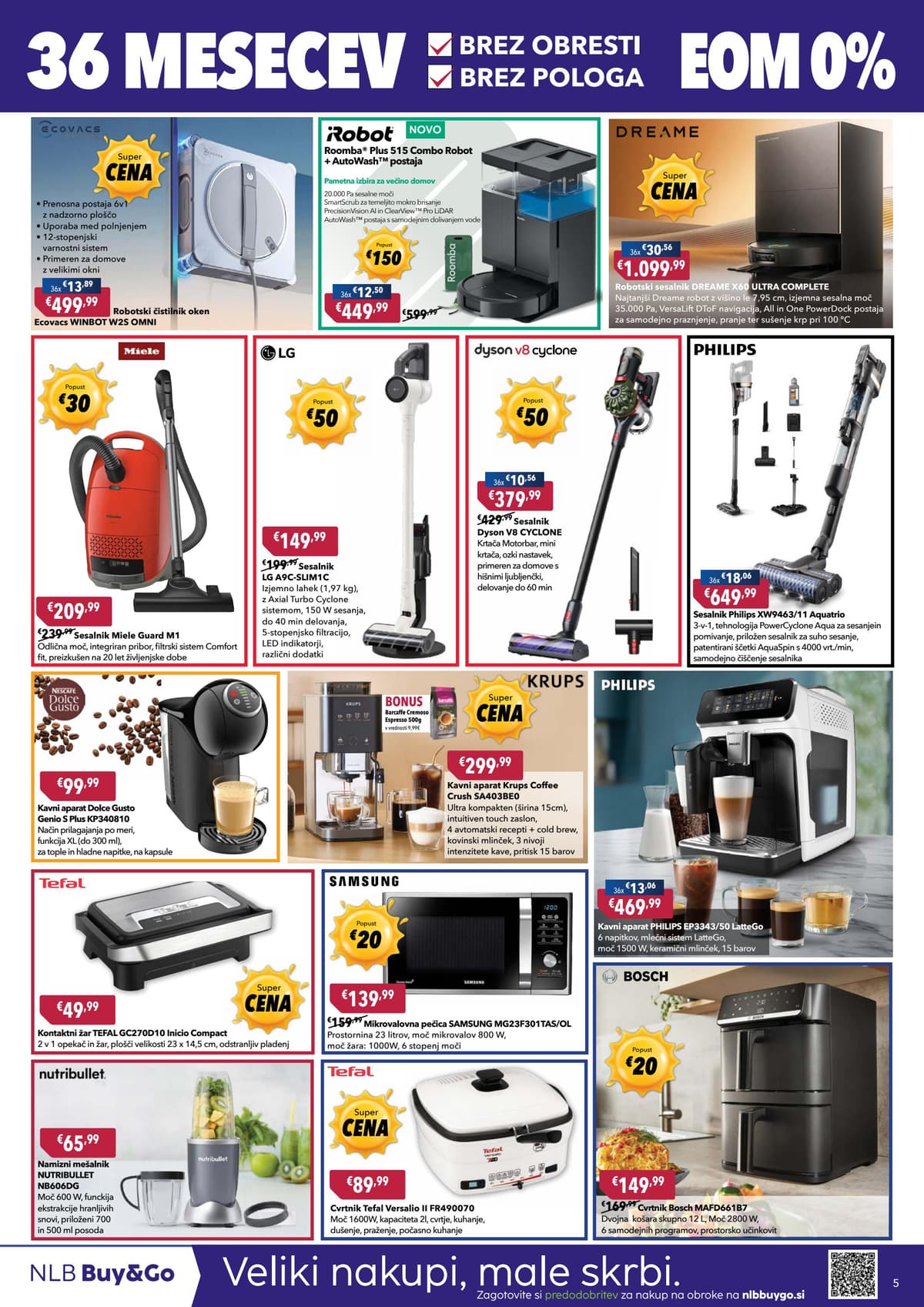 Stran 5. Harvey Norman kataloga - 36 mesecev hitri kredit EOM 0% od 17.08.2026.
