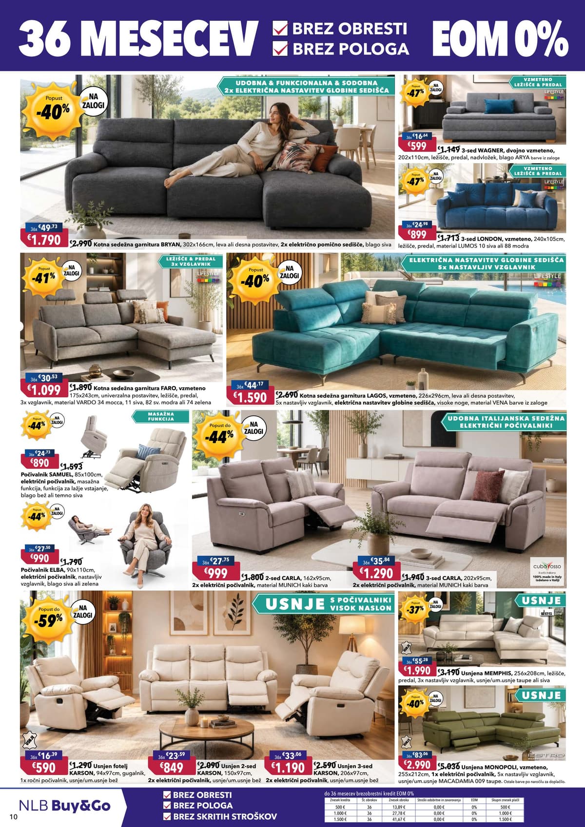 Stran 10. Harvey Norman kataloga - 36 mesecev hitri kredit EOM 0%