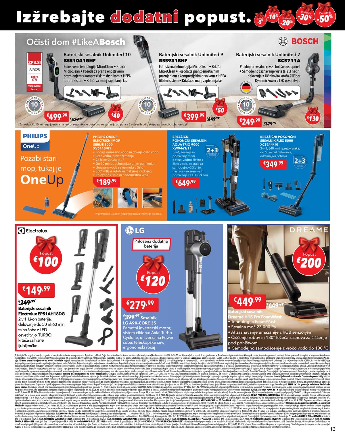 Stran 13. Harvey Norman kataloga - Praznujte z nami, izržebajte dodatni popust od 13.09.2026.