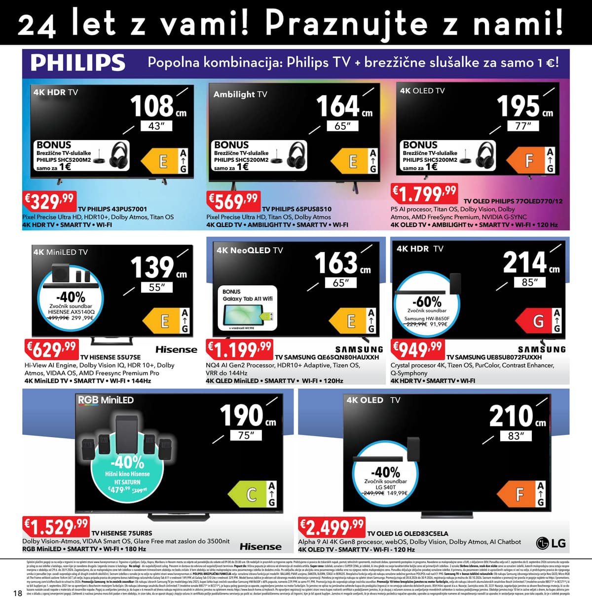 Stran 18. Harvey Norman kataloga - Praznujte z nami od 13.09.2026.