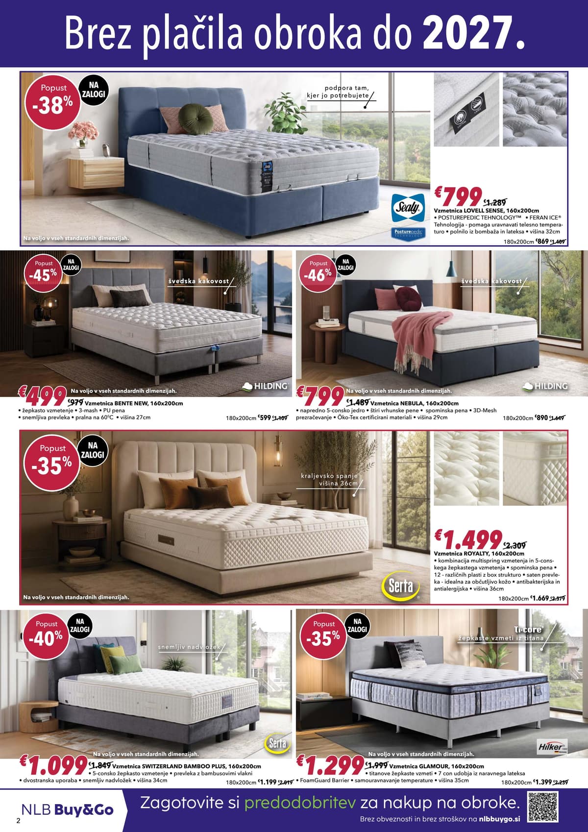 Stran 2. Harvey Norman kataloga - Spalnice brez plačila obroka od 07.10.2026.